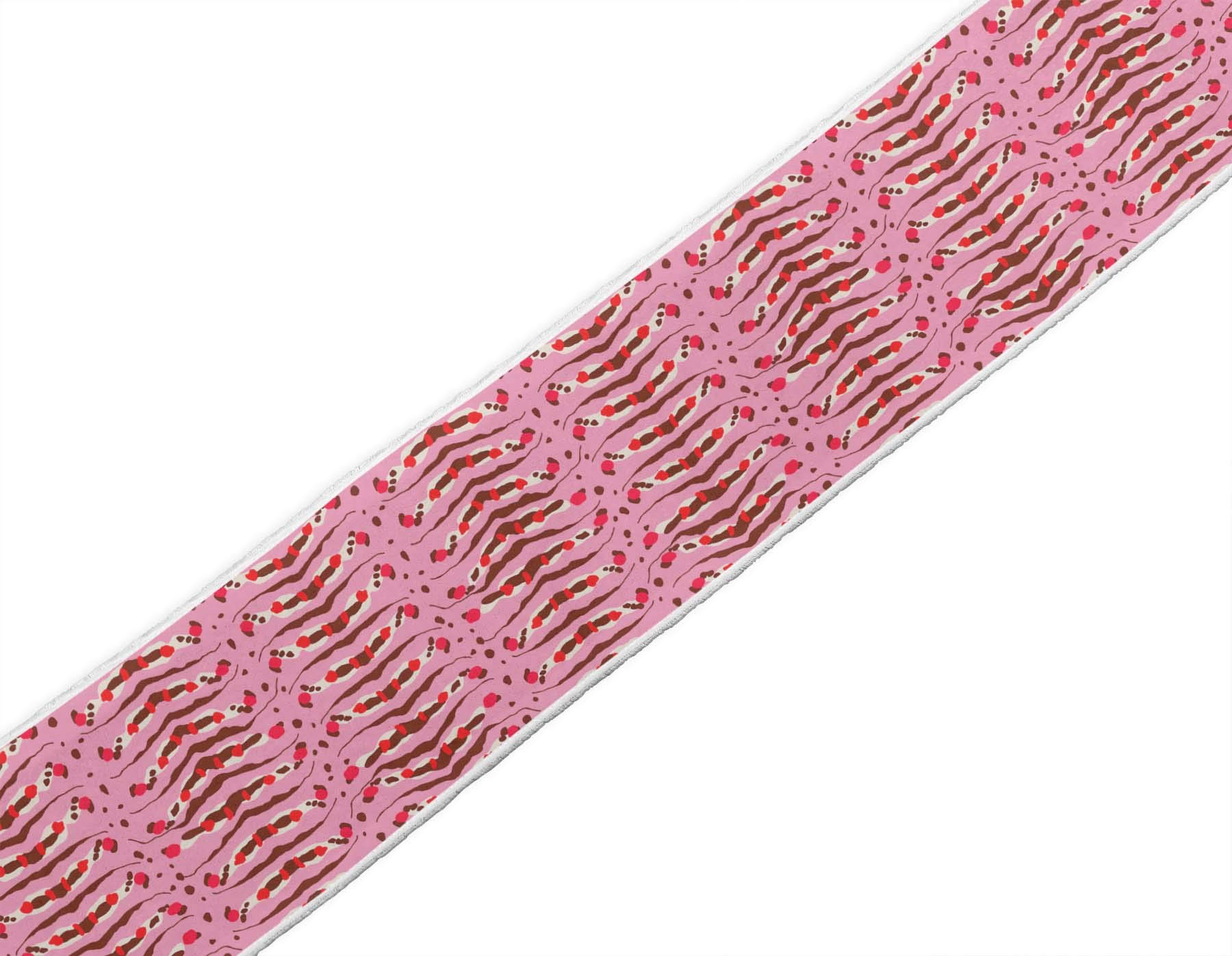 Pink Animal Skin Texture Printed Ribbon Trim - 9 Yard Dupion Fabric Laces for Crafts & Sewing Accessories (3 Inches Wide) - Perfect for DIY Projects, Gift Wrapping, and Fashion Design
