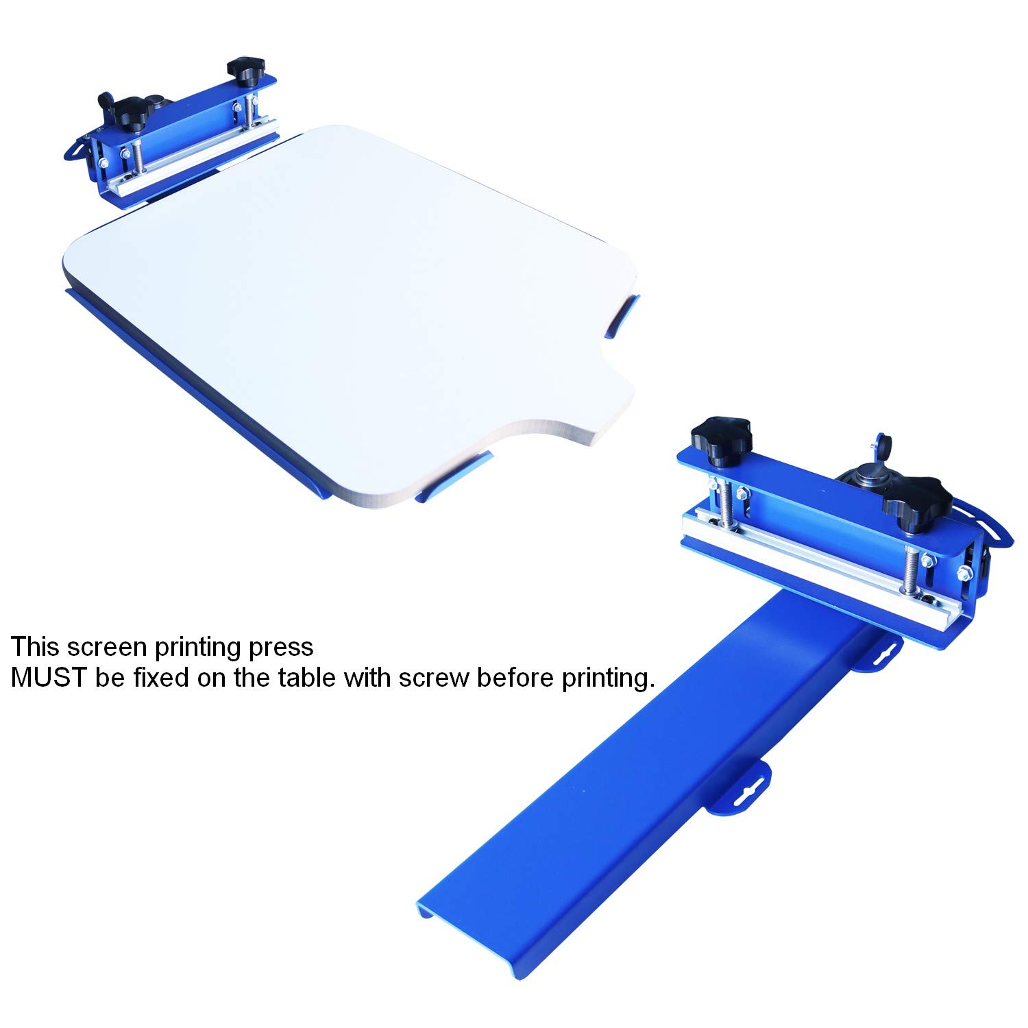 INTBUYING Manual Silk Screen Printing Press - T-Shirt Printing Machine with Rotating Screen & Hinge Clamp for DIY Apparel, Fabric, and Custom Merchandise (Ideal for Small Businesses, Crafters & Home Use)