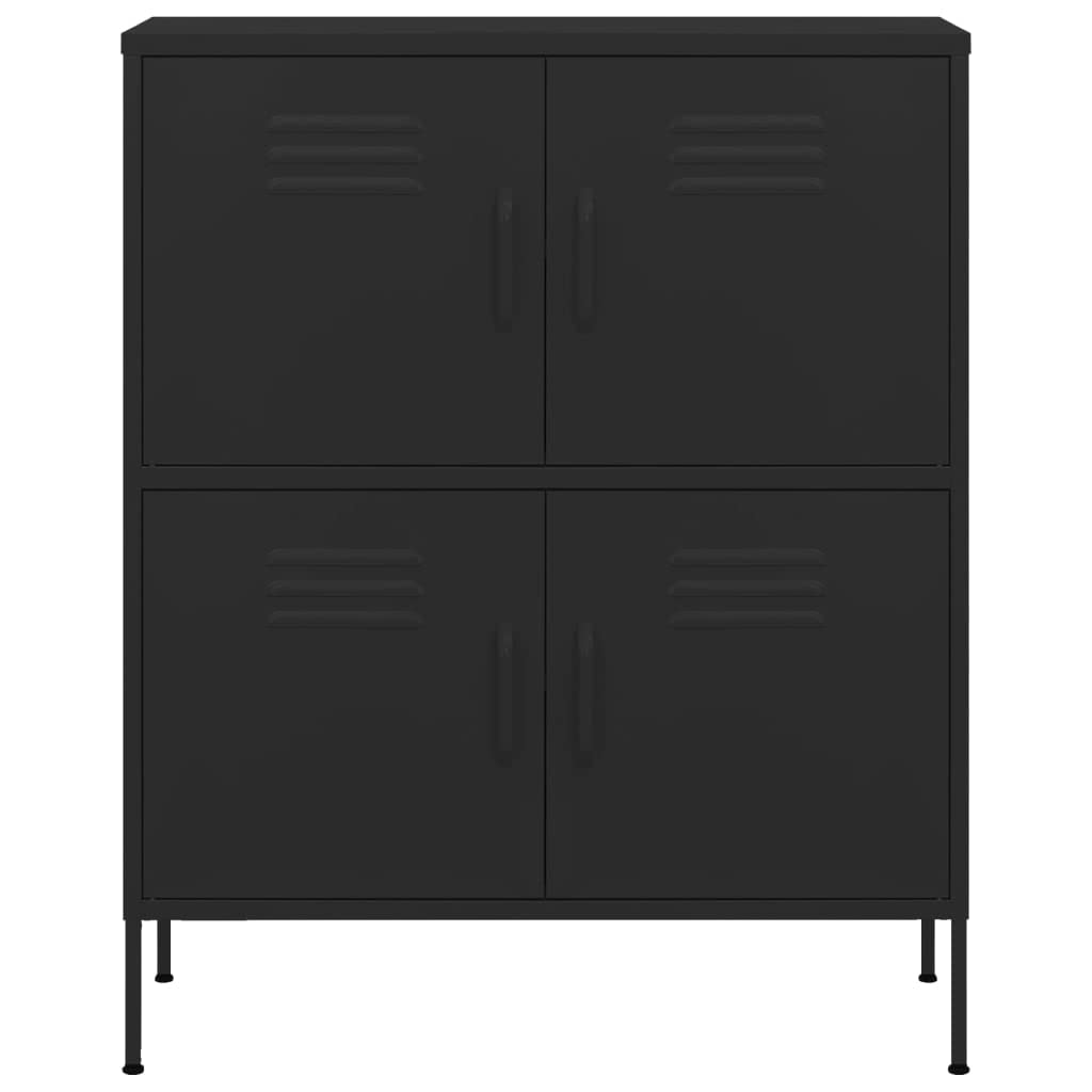 FAMIROSA 4-Door Steel Storage Cabinet with 2 Adjustable Shelves, 31.5