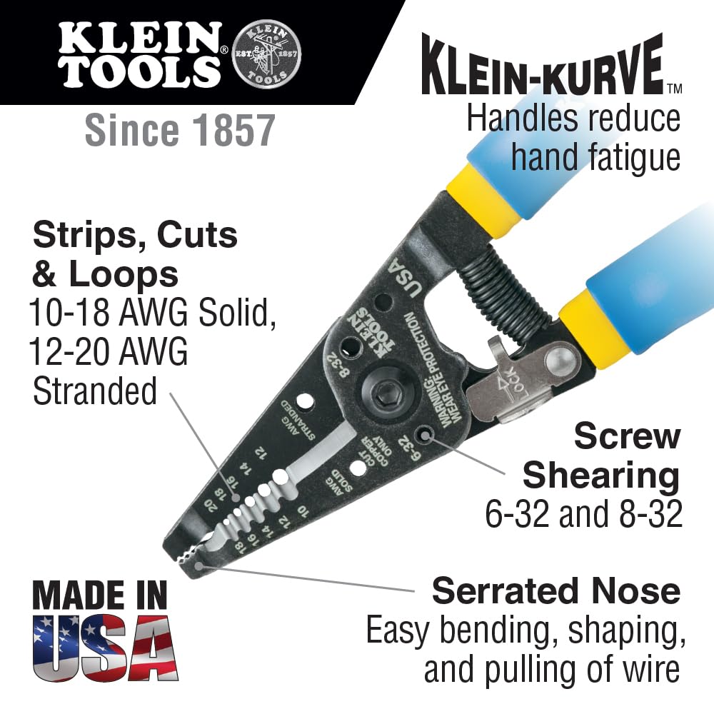 Klein Tools 80006 6-Piece Trim-Out Kit with Leather Pouch for Electricians & Carpenters