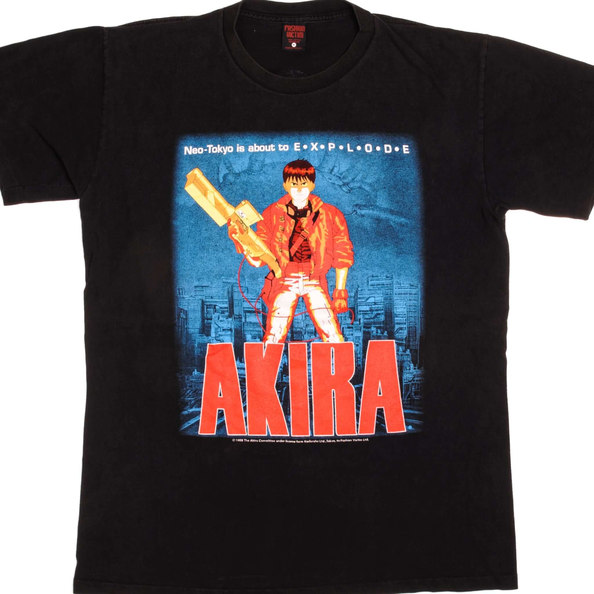 Vintage Akira Anime T-Shirt 1988 - Large Size, Made in USA - Perfect for Anime Fans, Cosplay, and Retro Fashion Lovers
