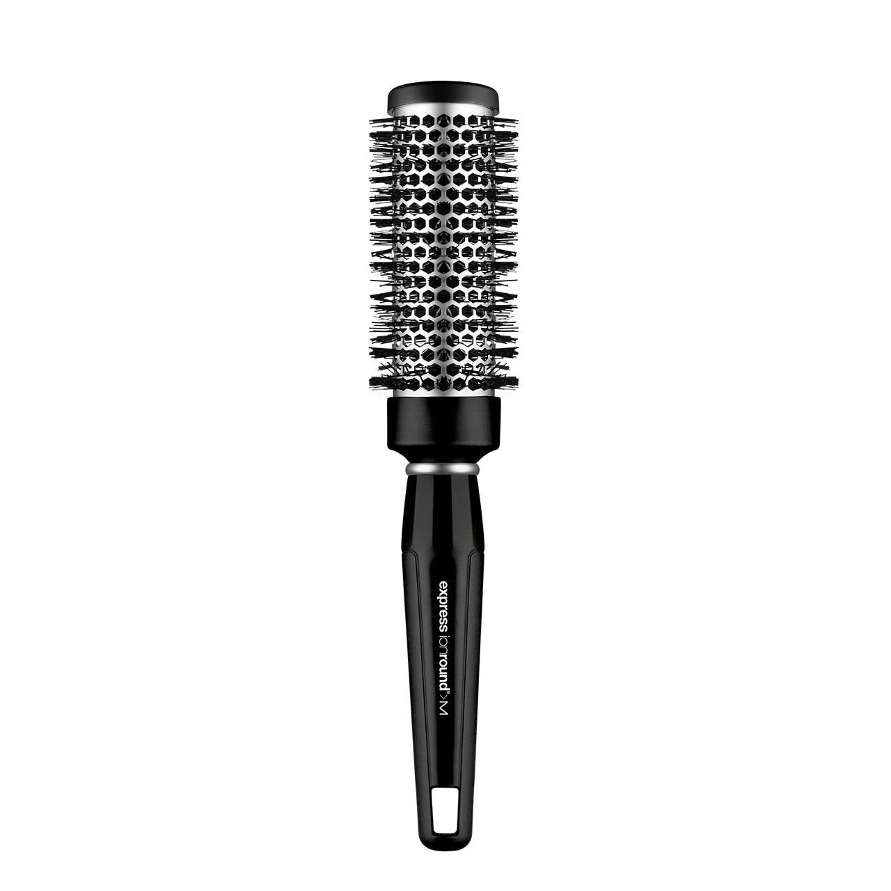 Express Ion Aluminum Round Hair Brush for Smoothing & Styling - Professional Salon Quality Blow Dry Brush for Frizz Control & Shine - Perfect for Home & Salon Use