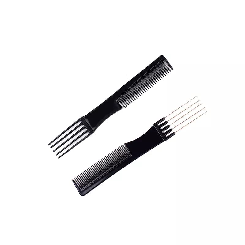 VELORA Professional 10-Piece Hair Comb Set - Styling & Cutting Brushes for Salon & Home Use - Black Hairdressing Tools for Men & Women - Perfect for Haircuts, Styling, Detangling & Blowouts