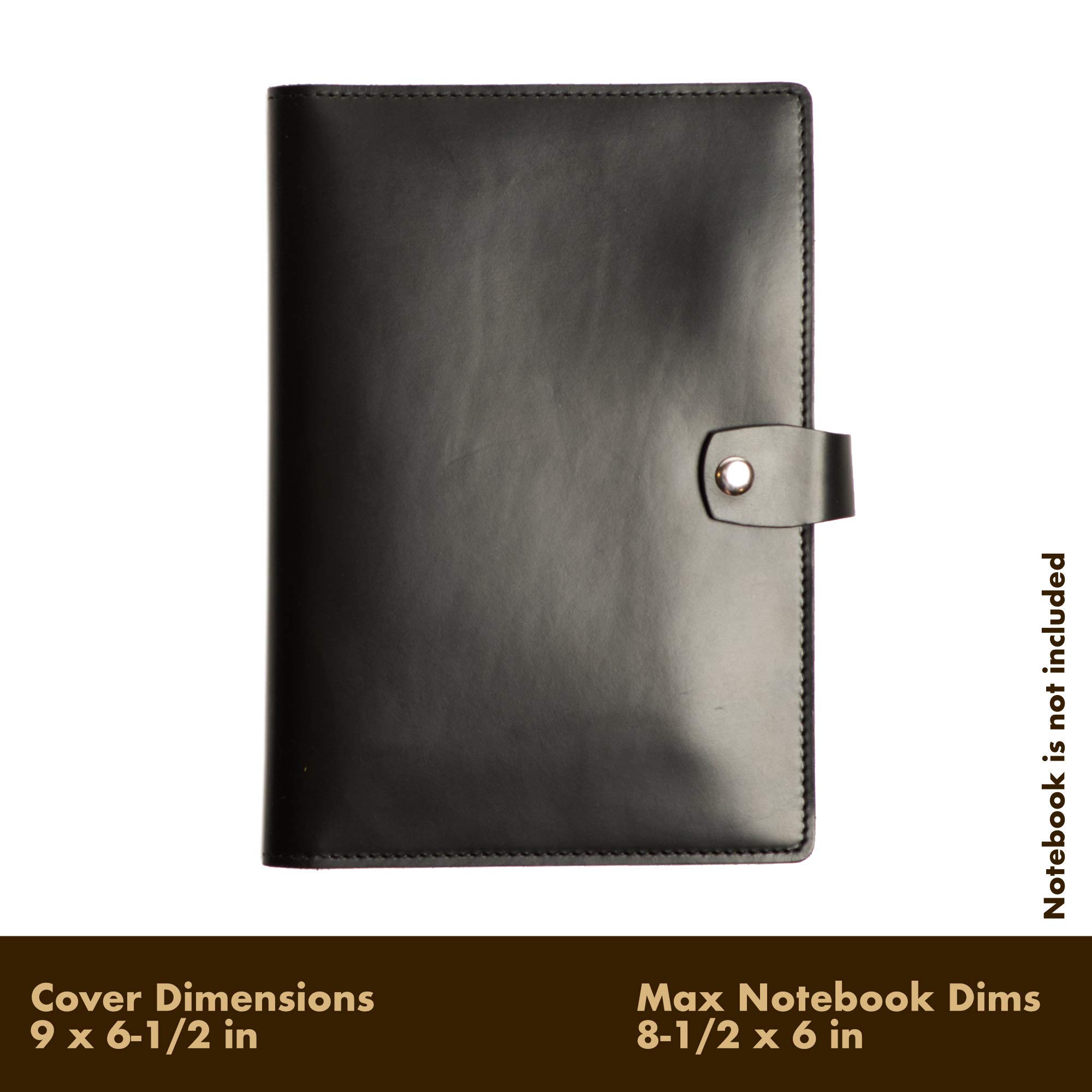 Premium A5 Notebook Leather Cover - Handmade in USA with Horween Chromexcel Full Grain Leather - Fits Rhodia, Leuchtturm1917 & Hobonichi - Perfect for Journaling, Note-Taking & Office Use