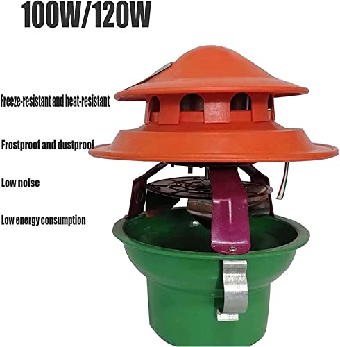FYHDASTA 100W/120W Low Noise Chimney Ventilation Fan - Quiet Domestic Chimney Cover Fan for 13-20cm Diameter Chimney Hoses (100W Model) - Perfect for Kitchen Exhaust, Home Ventilation & Smoke Removal