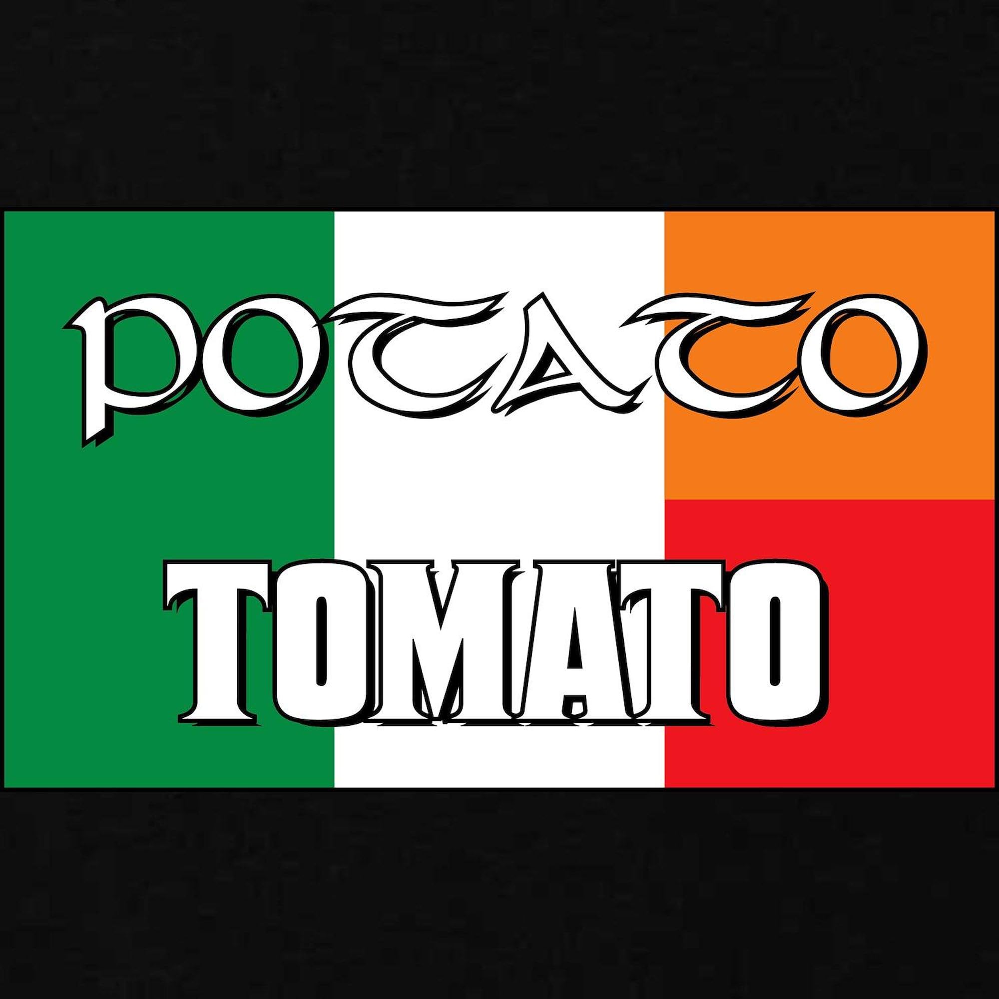 Potato Tomato Irish Italian Maternity Dark T-Shirt for Women - Stretchable Ruched Side Design for Comfort - Perfect for Pregnancy, Casual Wear & Mother's Day Gifts
