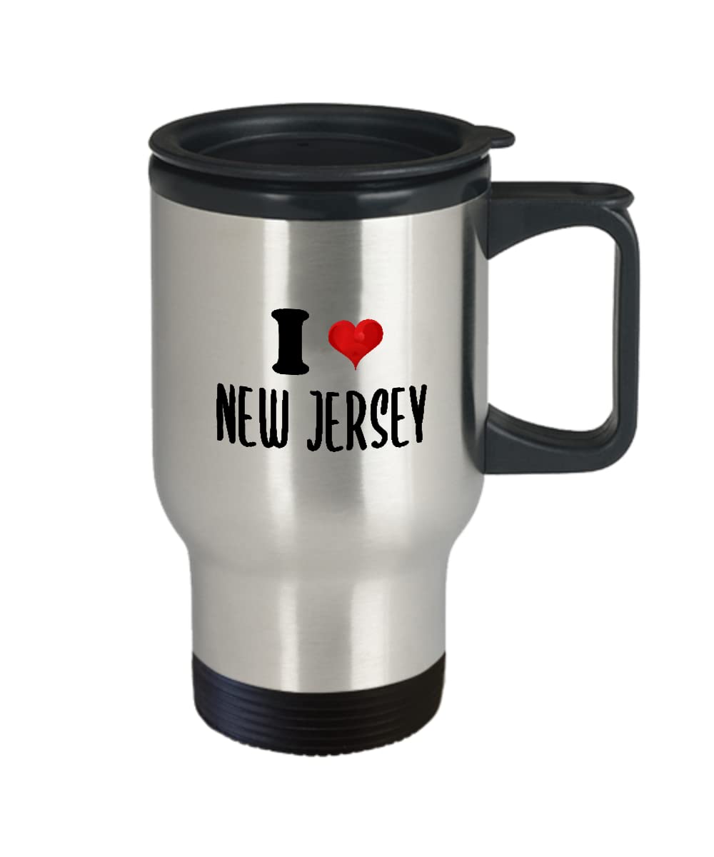 Insulated New Jersey Travel Mug - Stainless Steel Coffee Tumbler for Hot & Cold Drinks | NJ State Souvenir, USA Travel Gift | Perfect for Commuting, Road Trips & Outdoor Adventures