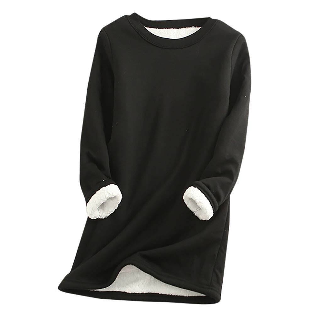 Women's Sherpa Fleece Pullover - Winter Thermal Sweater for Casual Wear