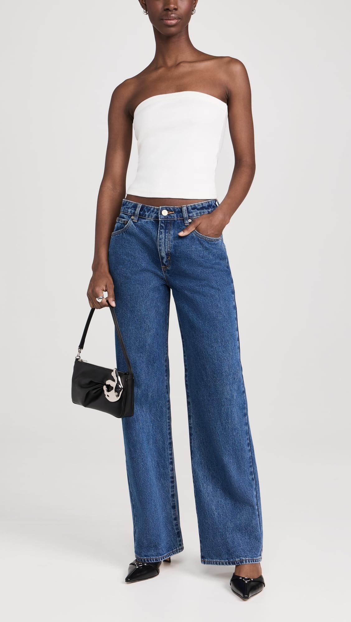 Women's 95 Baggy Bella Jeans - High Waist Distressed Denim Pants for Casual Wear & Street Style Outfits