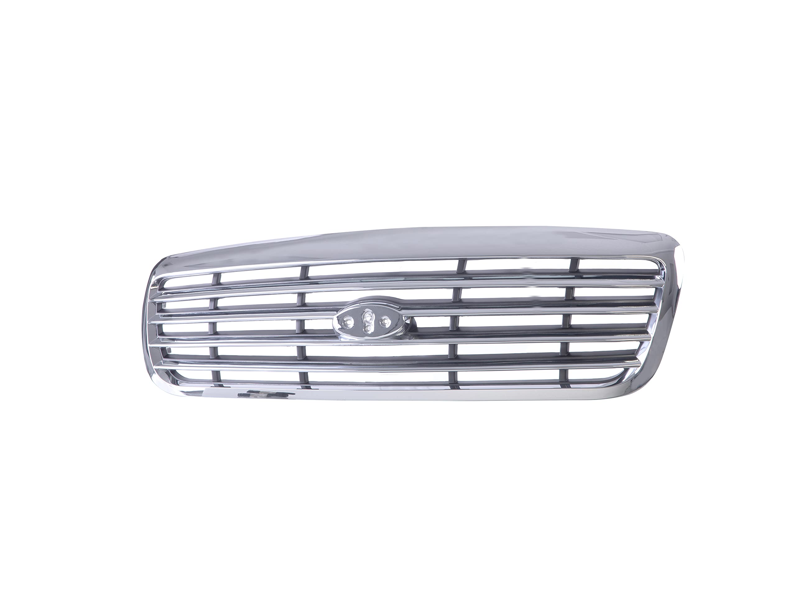 Chrome & Gray Front Grille Assembly Compatible with 1998-2011 Ford Crown Victoria - FO1200346 F8AZ8200AA - Perfect for Car Restoration & Custom Upgrades