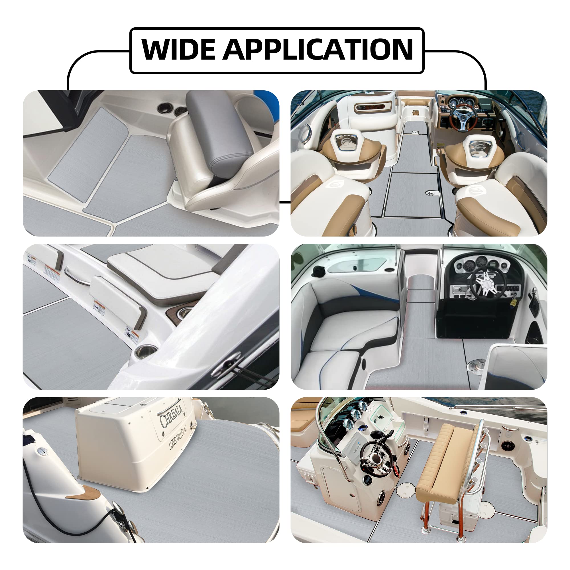 Premium EVA Foam Boat Decking - Non-Slip Marine Floor Mats for Boats, Yachts, Kayaks & RVs (94.5
