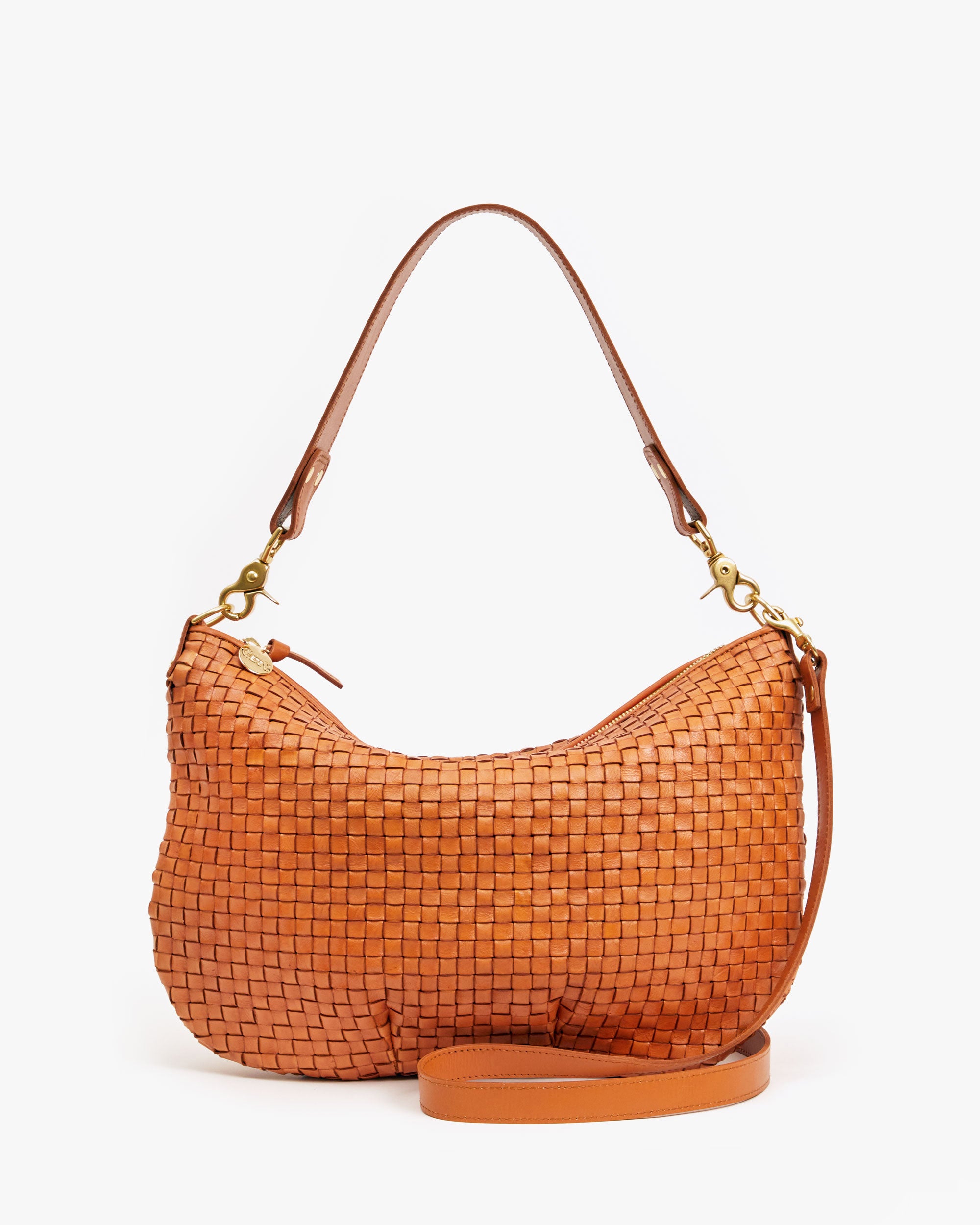 Moyen Messenger Bag - Natural Woven Checker Pattern with Updated Zipper Closure - Perfect for Work, School & Travel Accessories