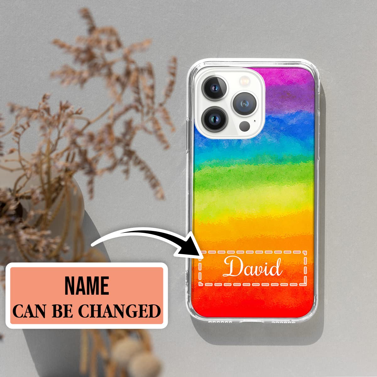 Rainbow Stripes LGBT Pride Phone Case - Personalized iPhone 16/15/14/13/12/11/XR/X/XS/8/7 Plus/Mini/Pro Max Cover - Gay Pride Month Accessories for LGBTQ+ Support & Awareness - Perfect for Parades, Events & Daily Use