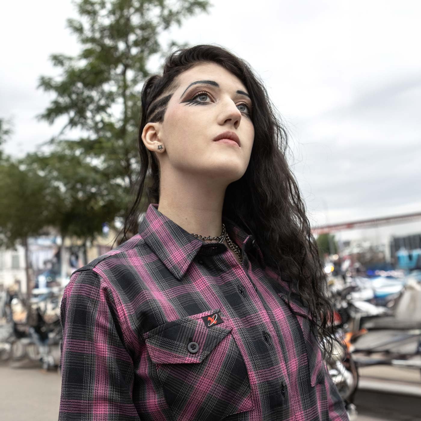 Milwaukee Leather Women's Button Front Long Sleeve Cotton Flannel Shirt - Soft & Warm Plaid Shirt for Casual Wear, Outdoor Activities & Layering
