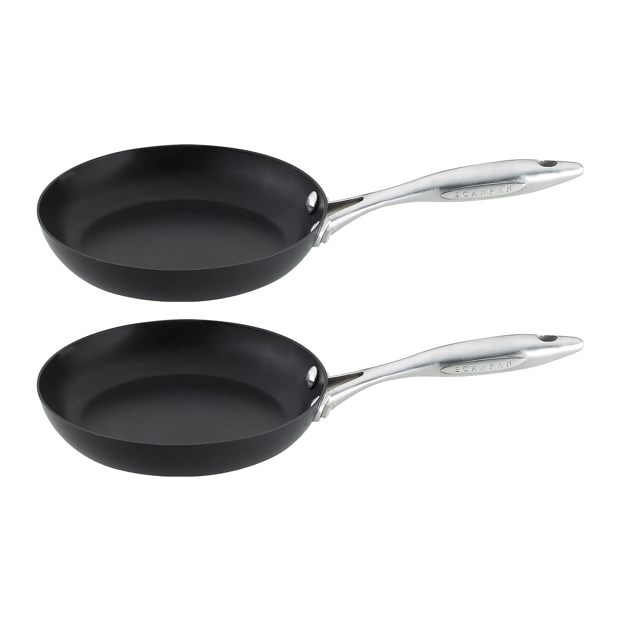 Scanpan Professional 8-Inch Nonstick Fry Pan Set of 2 - Premium Danish Cookware - Oven, Dishwasher & Metal Utensil Safe - Perfect for Sautéing, Frying & Everyday Cooking