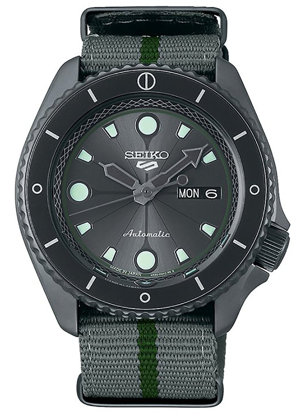SEIKO 5 Sports Naruto & Boruto Limited Edition Shikamaru Nara Model SBSA097 - Japanese Automatic Watch for Men - Made in Japan JDM - Perfect for Anime Fans, Collectors & Daily Wear