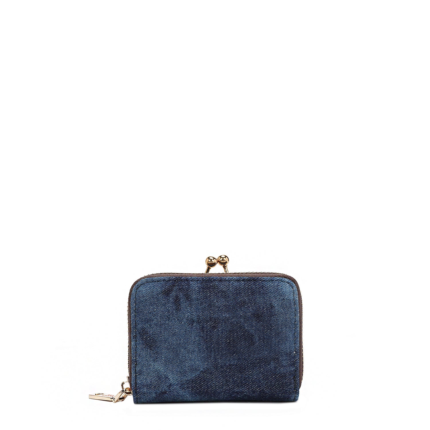 DENIM JULIA MINI WALLET - Stylish Women's Small Wallet with Card Slots & Zipper Pocket - Perfect for Everyday Use, Travel & Night Out