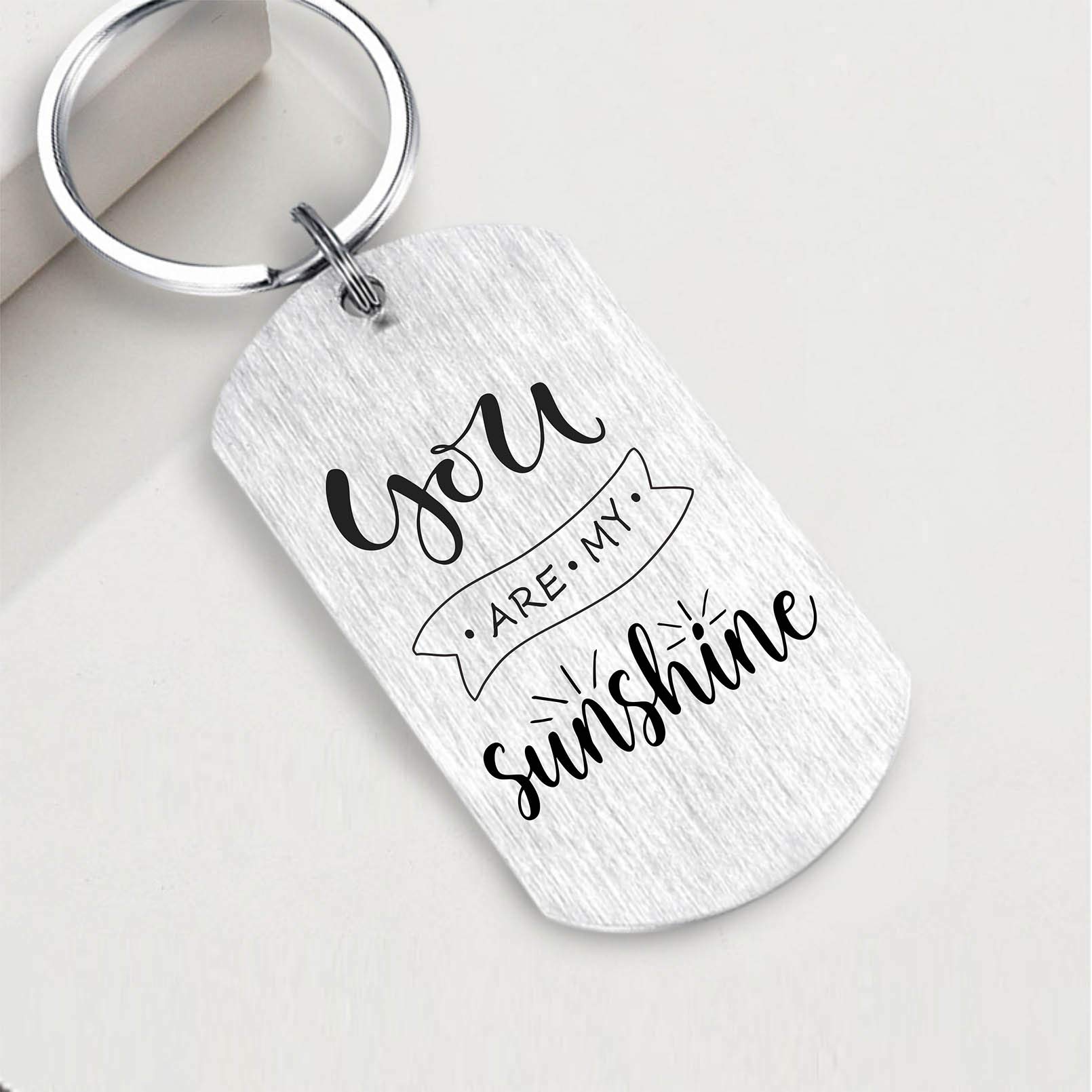 You Are My Sunshine Keychain - Cute Love Gift for Valentine's Day, Anniversary & Birthday - Perfect for Couples, Best Friends & Romantic Presents