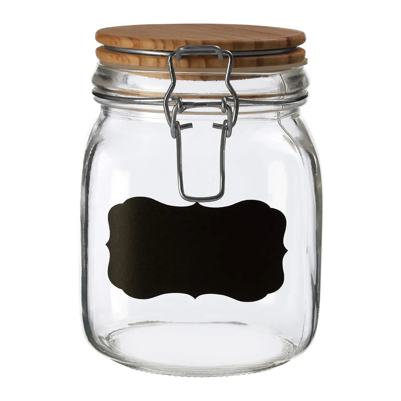 Chalkboard Label Storage Jar with Lid - Airtight Kitchen Canister for Flour, Sugar, Coffee & Spices - Perfect for Pantry Organization & Home Decor