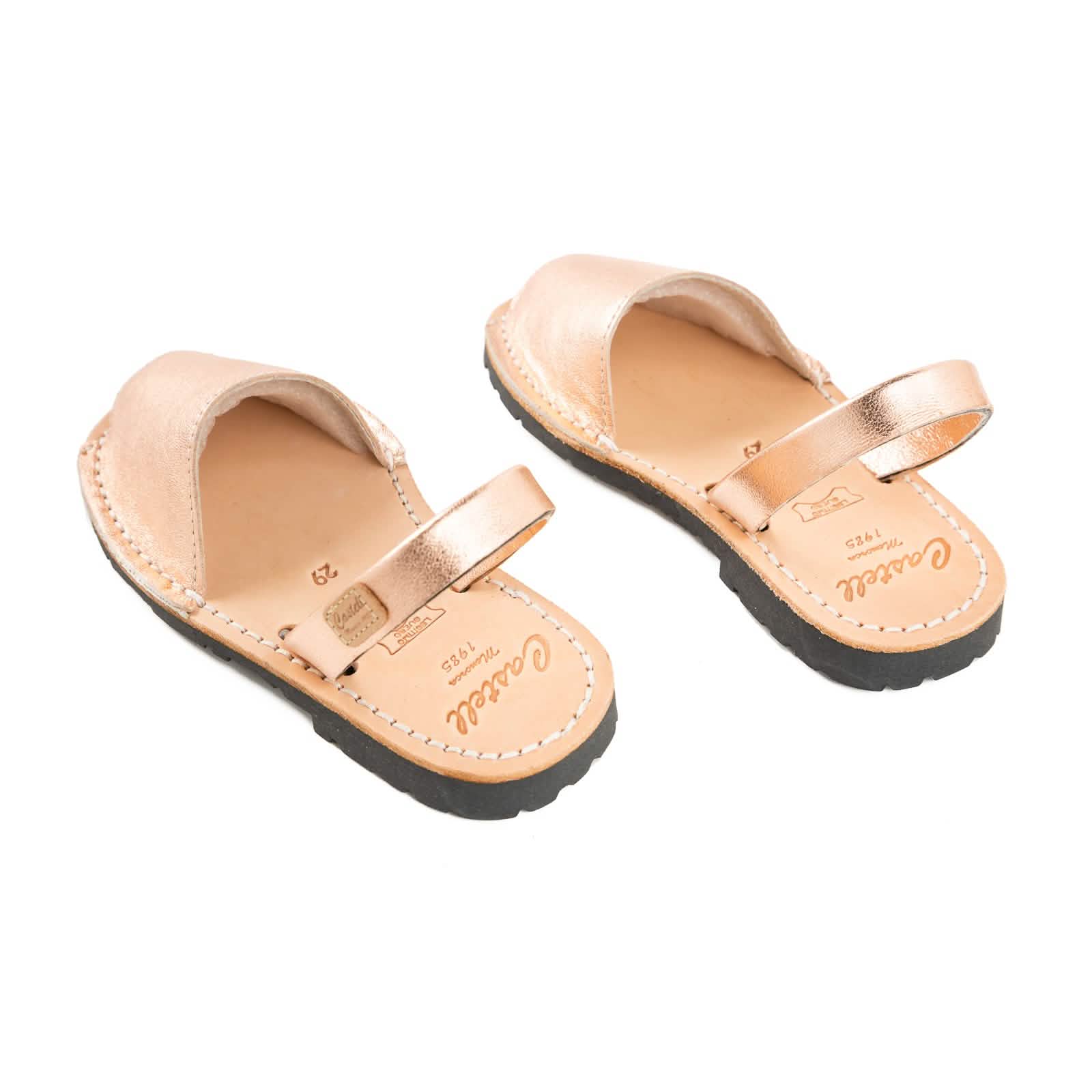 Metallic Leather Menorcan Sandals for Kids - Iker 1097 Comfortable Children's Sandals | Perfect for Beach, Summer Outfits & Casual Wear