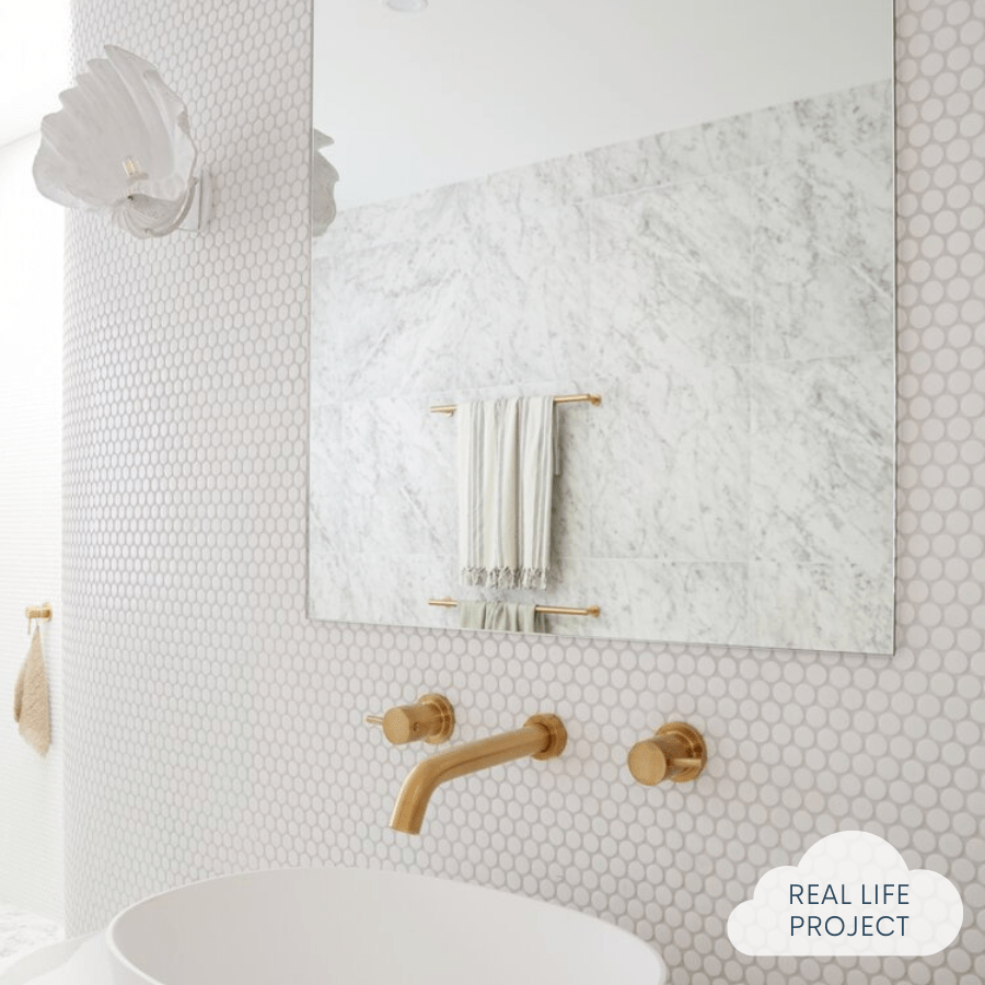 Premium White Matte Penny Round Mosaic Tile - 1x1 Inch Ceramic Wall & Floor Tiles for Bathroom, Kitchen Backsplash, Shower, and Pool Designs