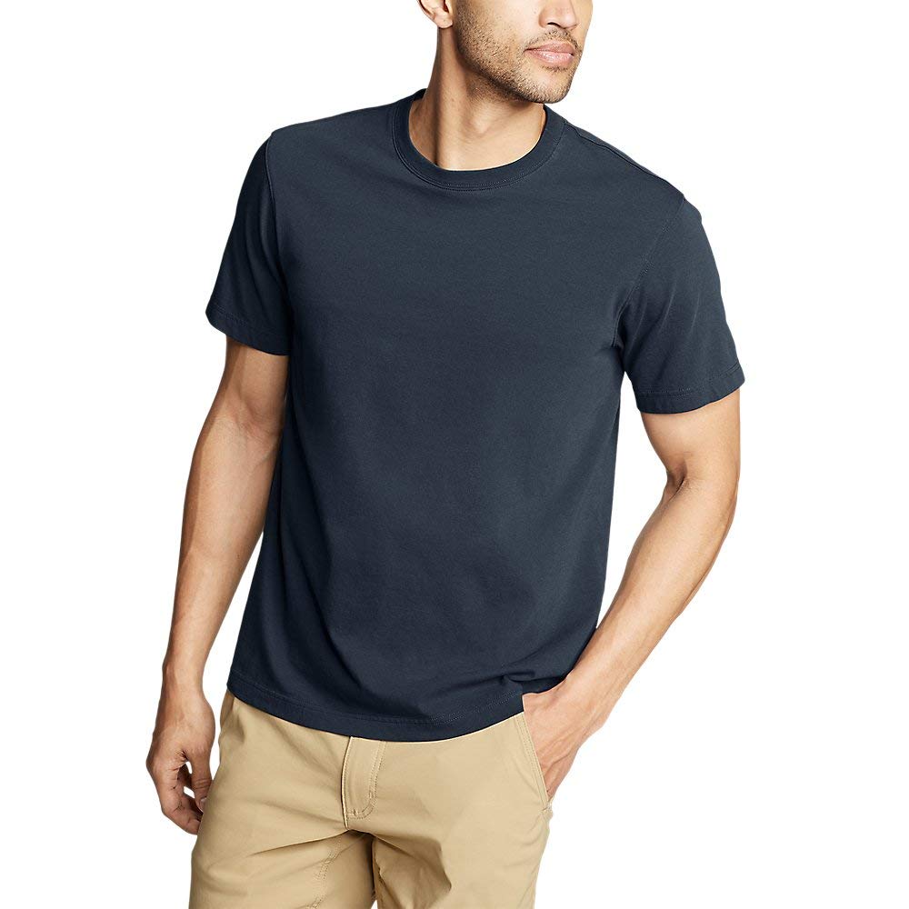 Eddie Bauer Men's Legend Wash Short-Sleeve T-Shirt - Soft Cotton Crewneck Tee for Casual Wear & Outdoor Activities