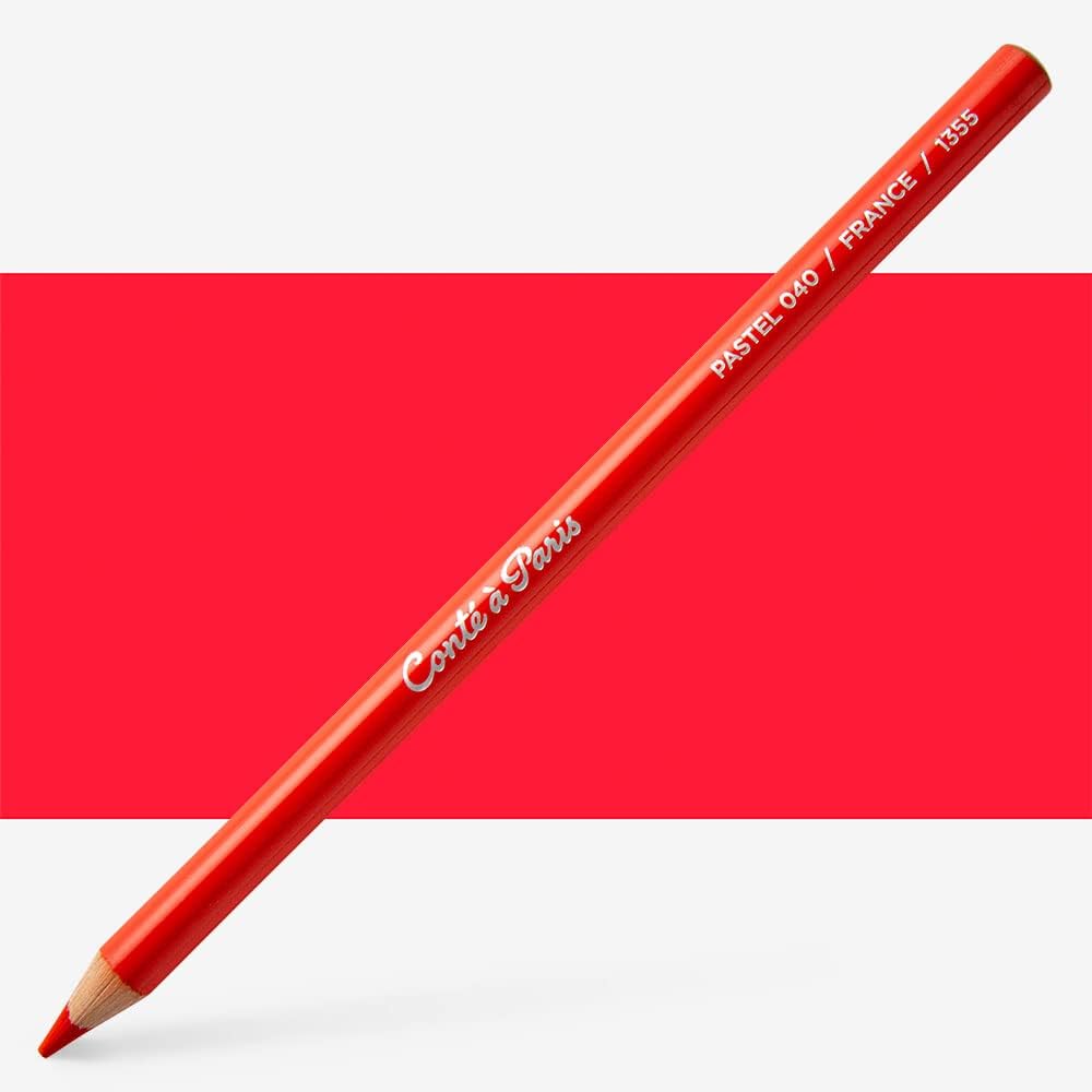 Conté à Paris Pastel Pencil - Red Lead (Set of 12) | Professional Artist Drawing Pencils for Sketching & Coloring | Perfect for Portraits, Landscapes & Art Projects
