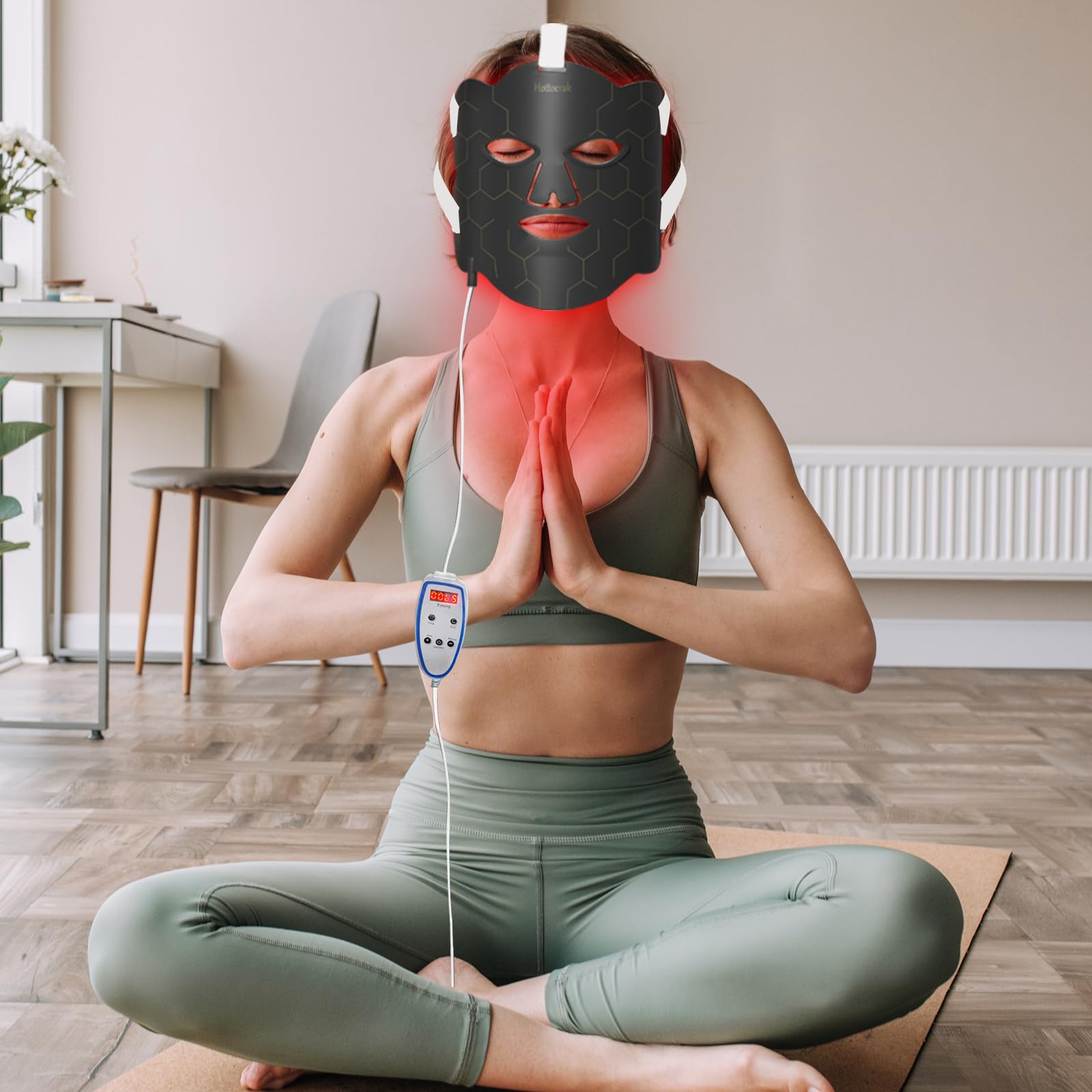 Red Light Therapy Device for Face - Portable & Soft LED Light Therapy Mask for Skin Rejuvenation, Anti-Aging & Acne Treatment | Perfect for Home Use & Travel Skincare Routine