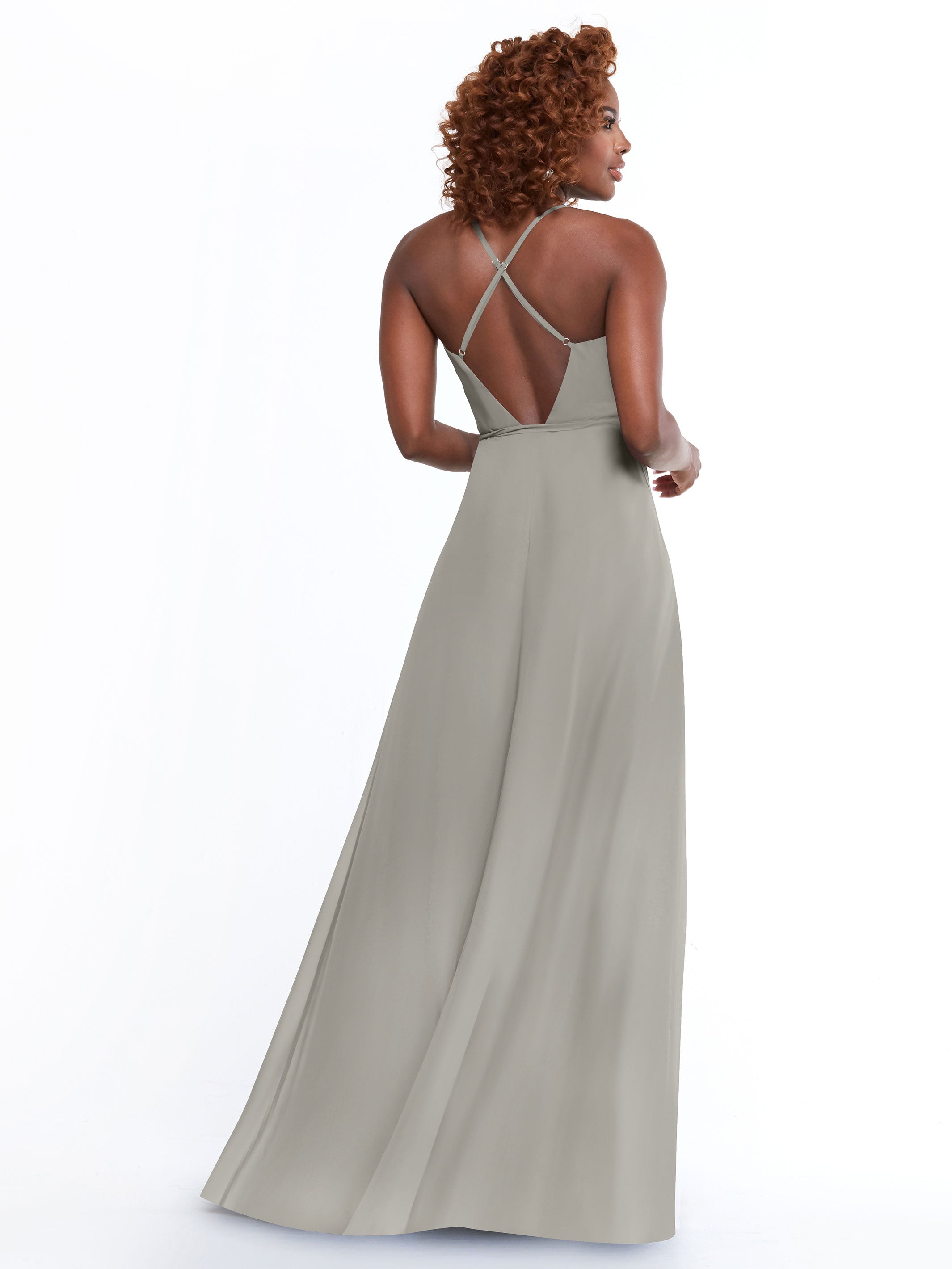 Elegant 80171 Sheath Chiffon Bridesmaid Dress with Adjustable Self-Tie Sash - Perfect for Weddings, Formal Events & Special Occasions