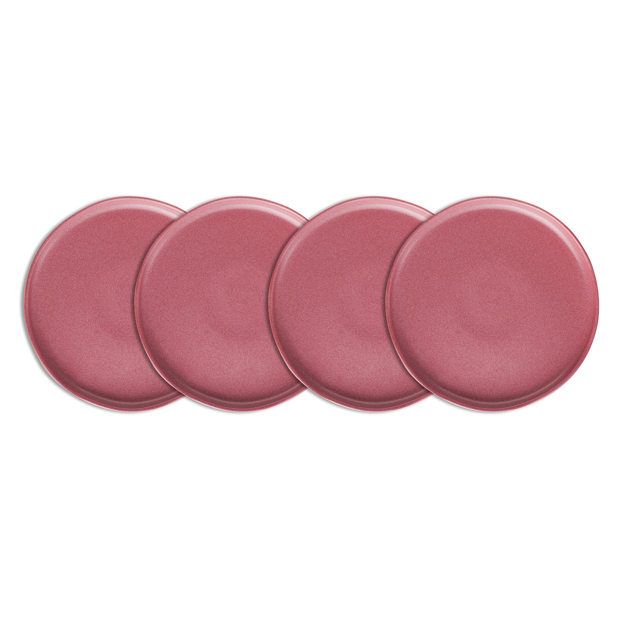 Premium Tom Stoneware Dinner Plate Set - Pink & White Ceramic Plates for Everyday Dining, Dinner Parties & Home Decor