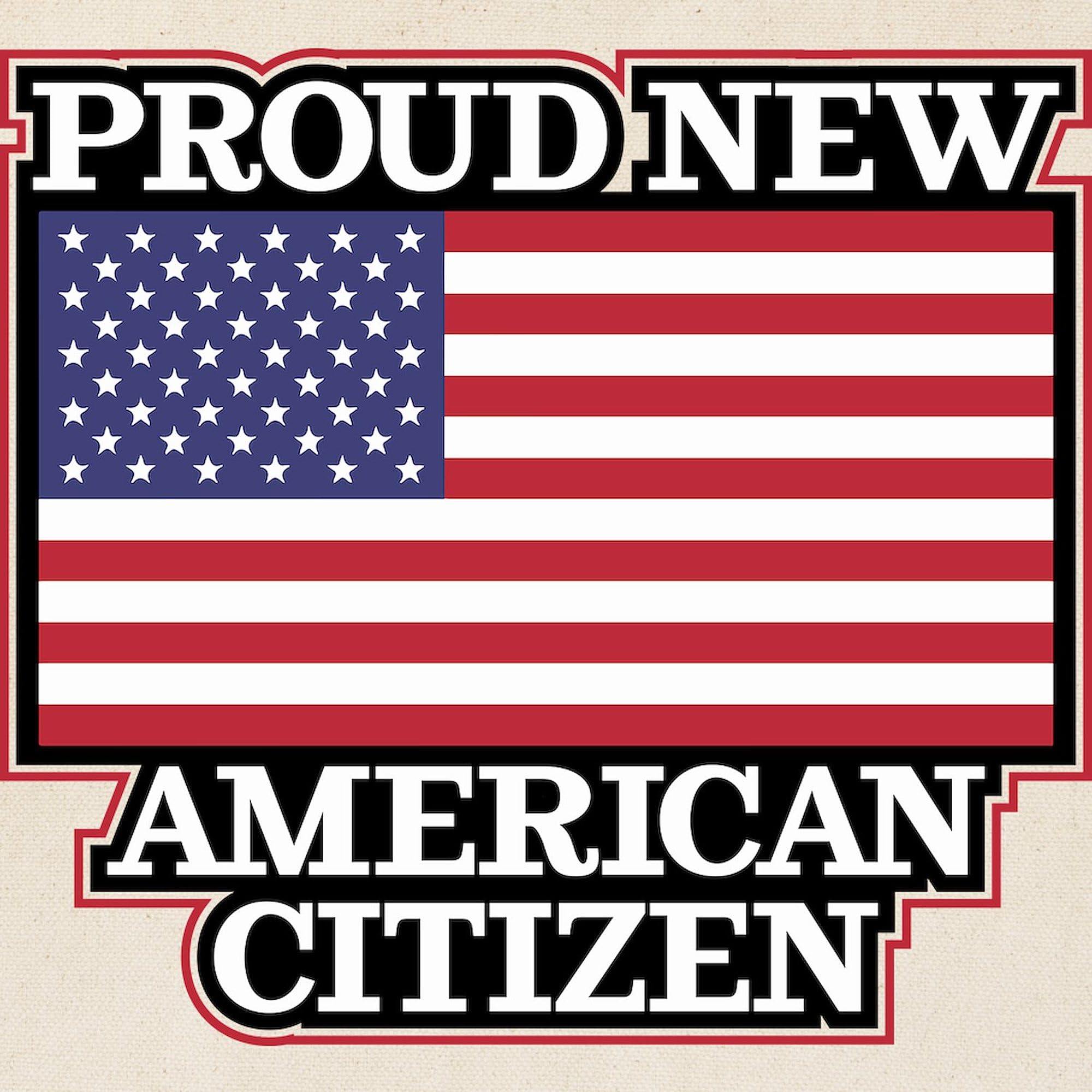 Proud New American Citizen Tote Bag - Natural Canvas Reusable Shopping Bag for Groceries, Beach & Everyday Use | Eco-Friendly & Durable