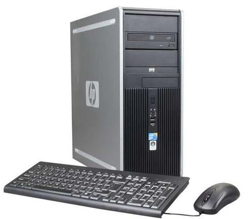HP Tower Desktop Computer - Intel Core 2 Duo Processor, Windows 7 Pro (Fast Performance) for Home Office, Business & Gaming Use