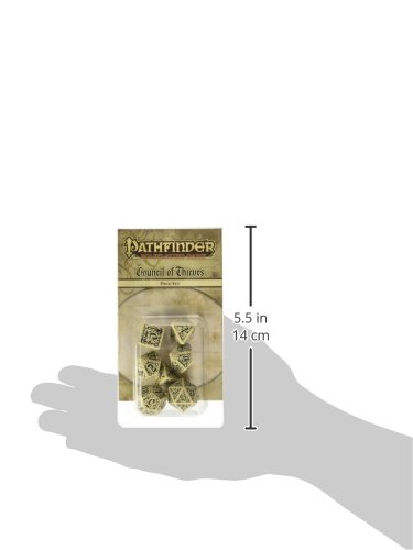 Q WORKSHOP Pathfinder RPG Dice Set - 7-Piece Polyhedral Dice for Tabletop Gaming, D&D, and Roleplaying - Perfect for Theives Guild Campaigns & Fantasy Adventures