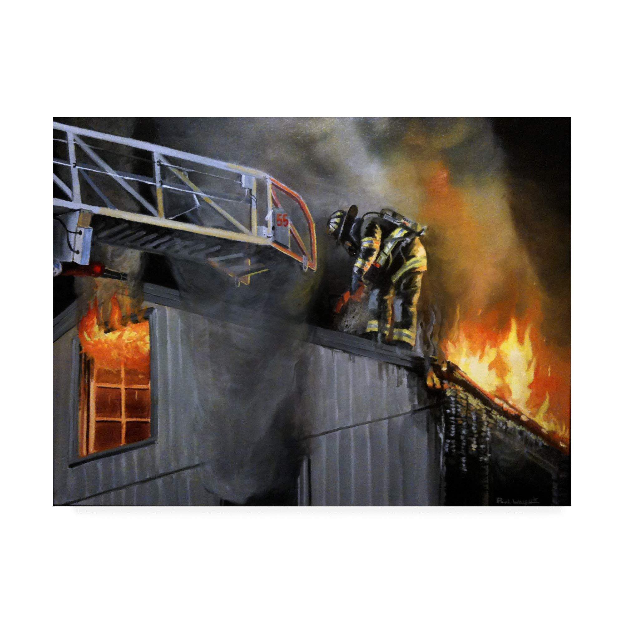 Paul Walsh Rusty Mystic Fire Fine Art Print 18x24 - Vintage Wall Decor for Living Room, Bedroom & Office