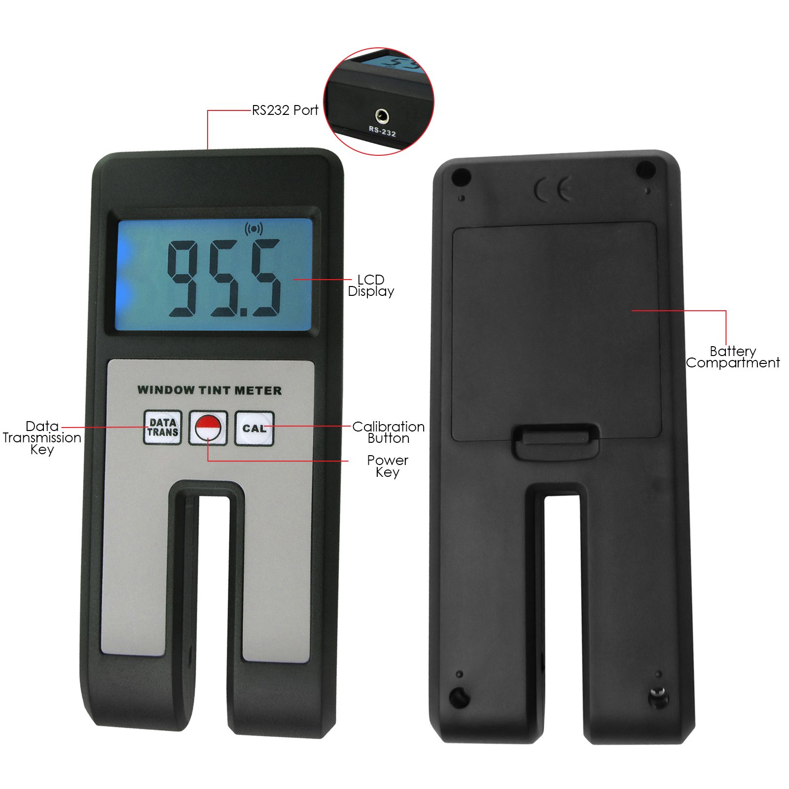 Digital Window Tint Meter - Precise Light Transmittance Measurement Tool for Car & Home Glass Tinting - Perfect for Auto Shops, DIY Enthusiasts & Window Film Installers