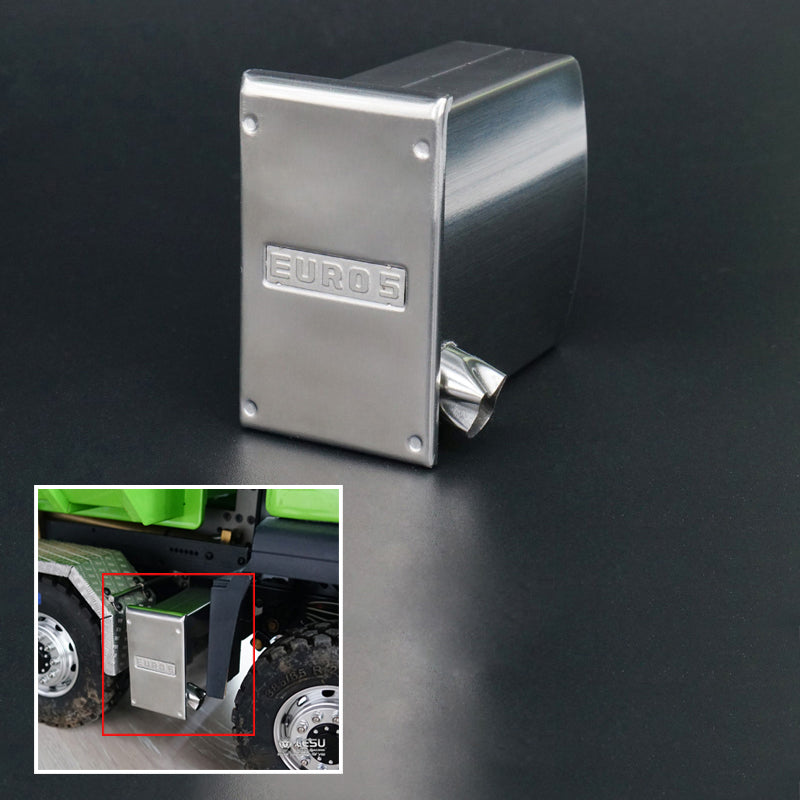 LESU Replacement Exhaust Tank Pipe Box Chimney Air Discharge for 1/14 Scale RC Model Tractor Truck - Compatible with Tamiya Radio Control Cars - Perfect for RC Vehicle Maintenance & Custom Upgrades