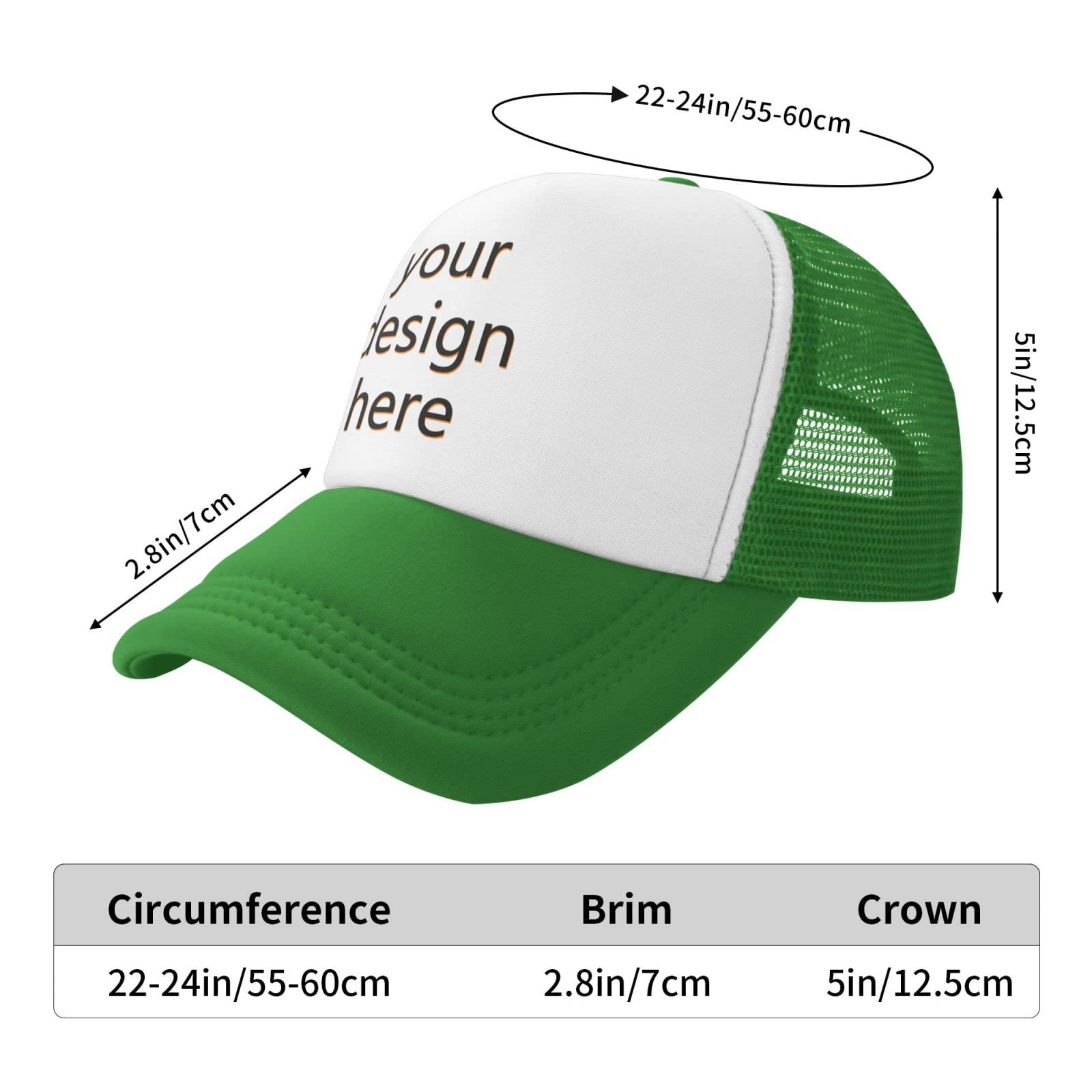 Custom Baseball Hats with Photo & Text - Personalized Trucker Caps for Men - Perfect for Sports, Outdoor Activities & Gifts