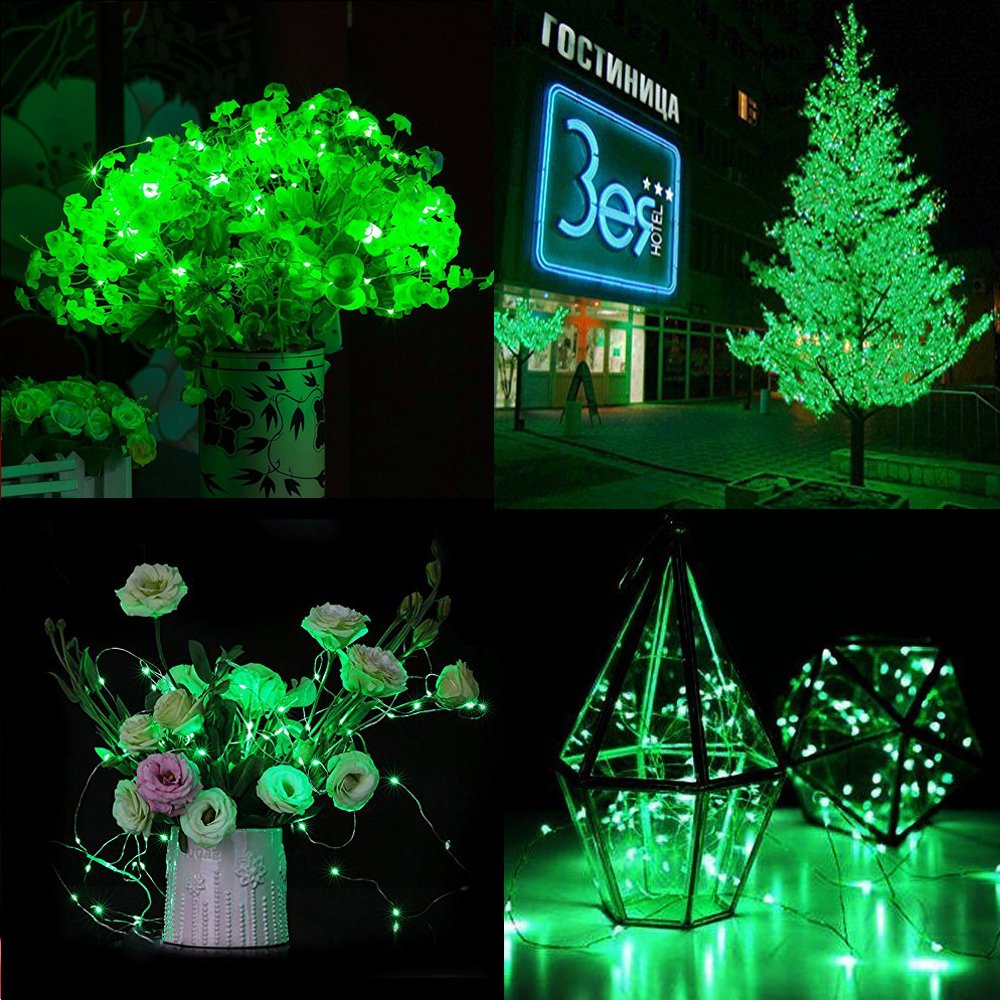 200 LED Starry String Lights 66ft - Dimmable Fairy Lights with Remote Control, Waterproof Copper Wire for Indoor & Outdoor Decor - Perfect for Bedroom, Patio, Garden, Wedding, Party (Green)