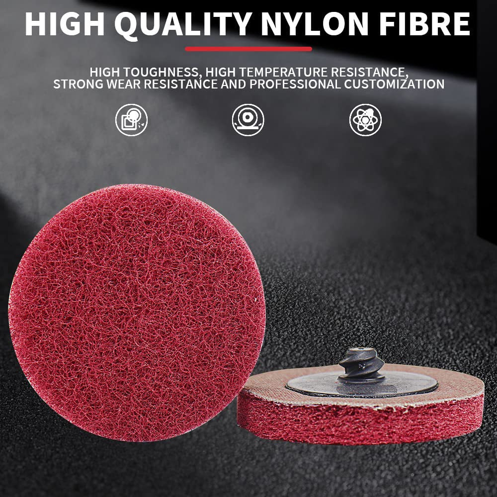 3 Inch Quick Change Scrubber Pads for Drill & Die Grinder - 10PCS 180/320 Grit Nylon Fiber Scouring Discs for Tile Cleaning, Rust & Paint Removal - Perfect for Surface Conditioning, Sanding & Heavy Duty Cleaning Tasks