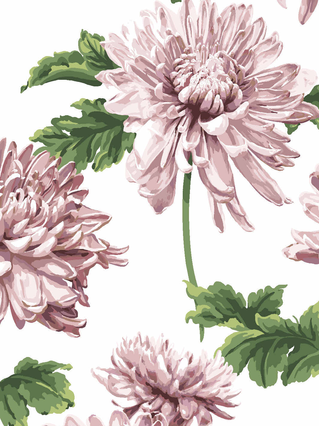Sarah Jessica Parker 'Mums for Marion Small' Floral Wallpaper - Elegant Powder Blue Design for Nursery, Bedroom & Home Decor