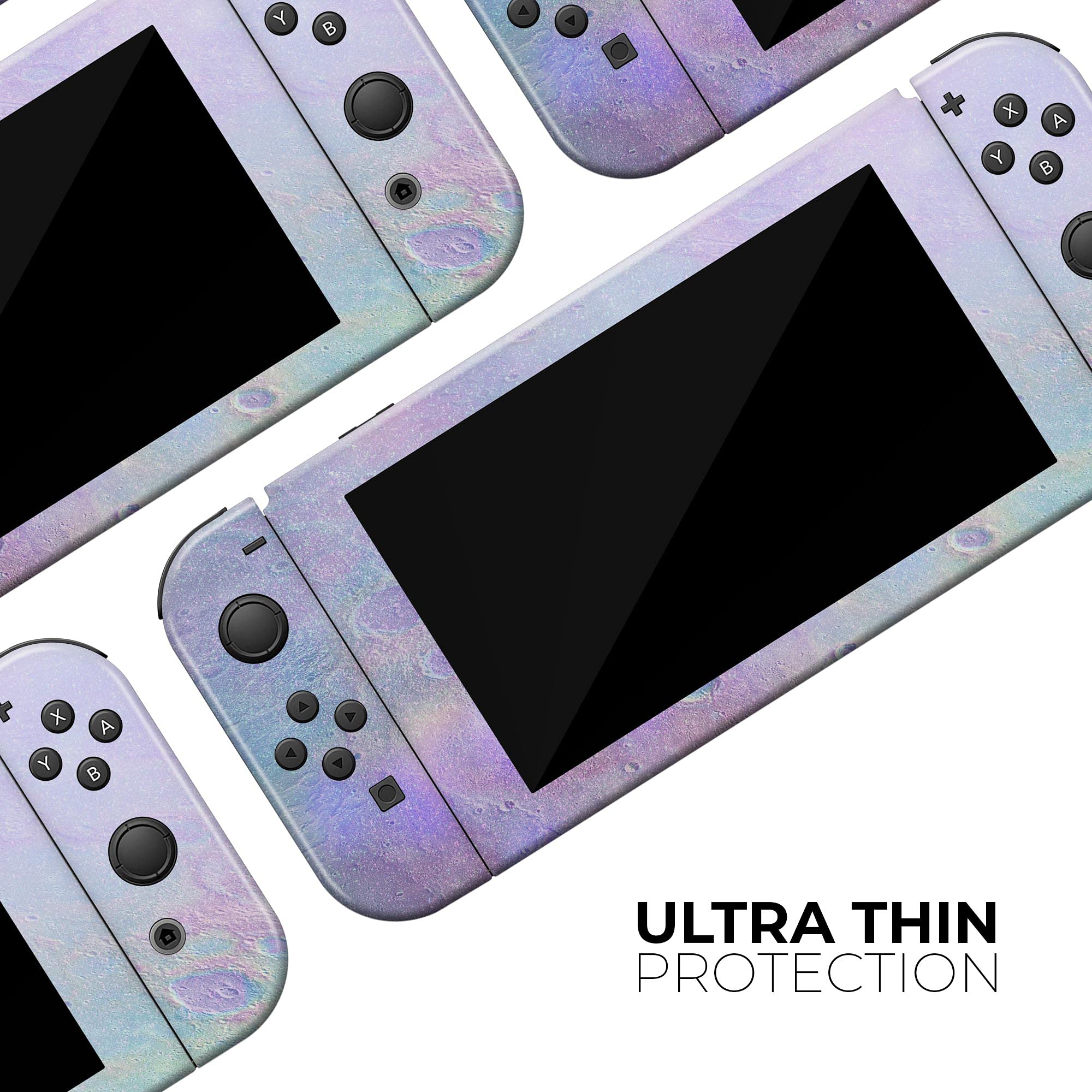 Nintendo Switch Pro Controller Skin - Removable Vinyl Wrap Cover with Tie-Dye Cratered Moon Design | Scratch-Resistant Protective Decal | Perfect for Gaming Protection & Customization