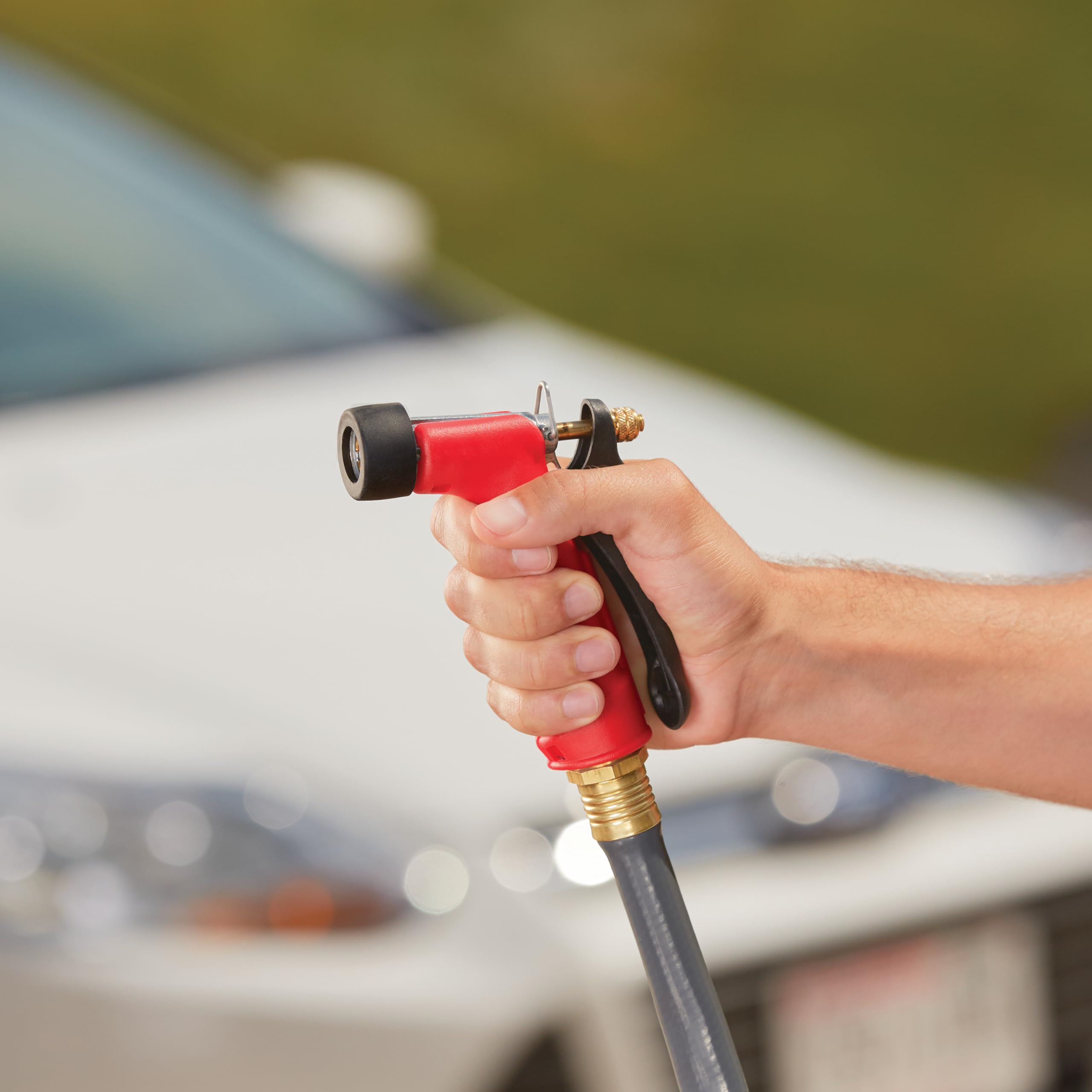 Gilmour Medium Duty Garden Hose Nozzle with Insulated Grip - Hot Water Resistant Spray Nozzle for Watering Plants, Washing Cars & Outdoor Cleaning | Perfect for Gardening, Car Washing & Patio Maintenance