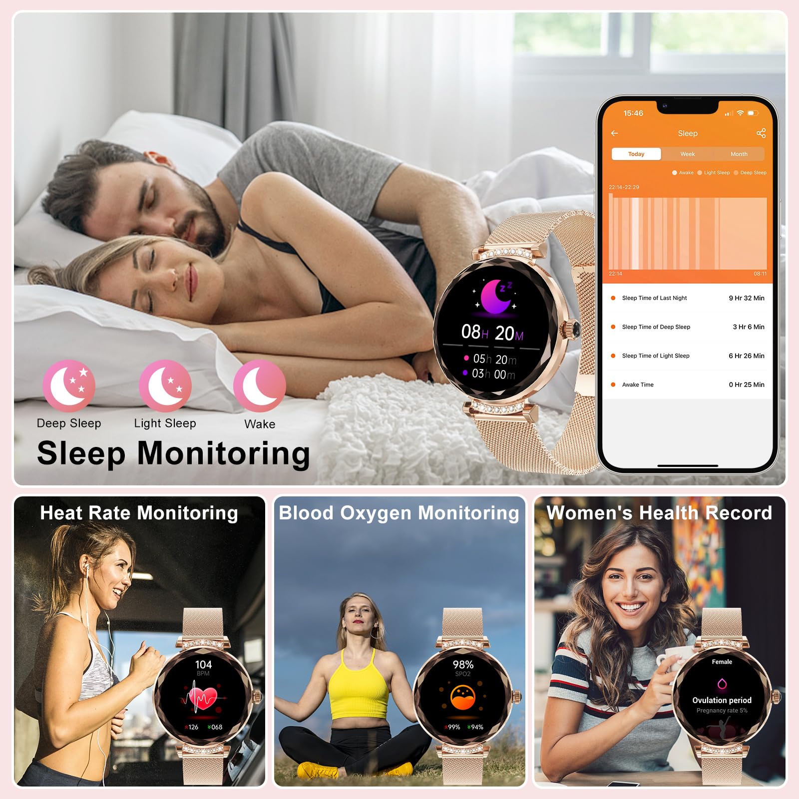 Smart Watches for Women with Bluetooth Call, 1.19