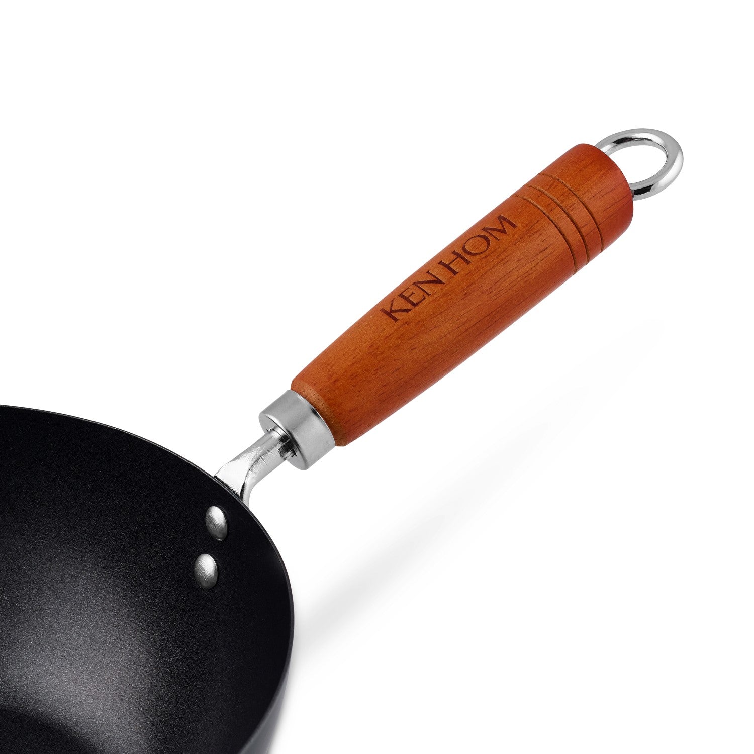 Ken Hom Classic 8-Inch Non-Stick Carbon Steel Mini Wok - Perfect for Stir-Frying, Sautéing & Small Batch Cooking | Asian Cooking Essential for Home Chefs