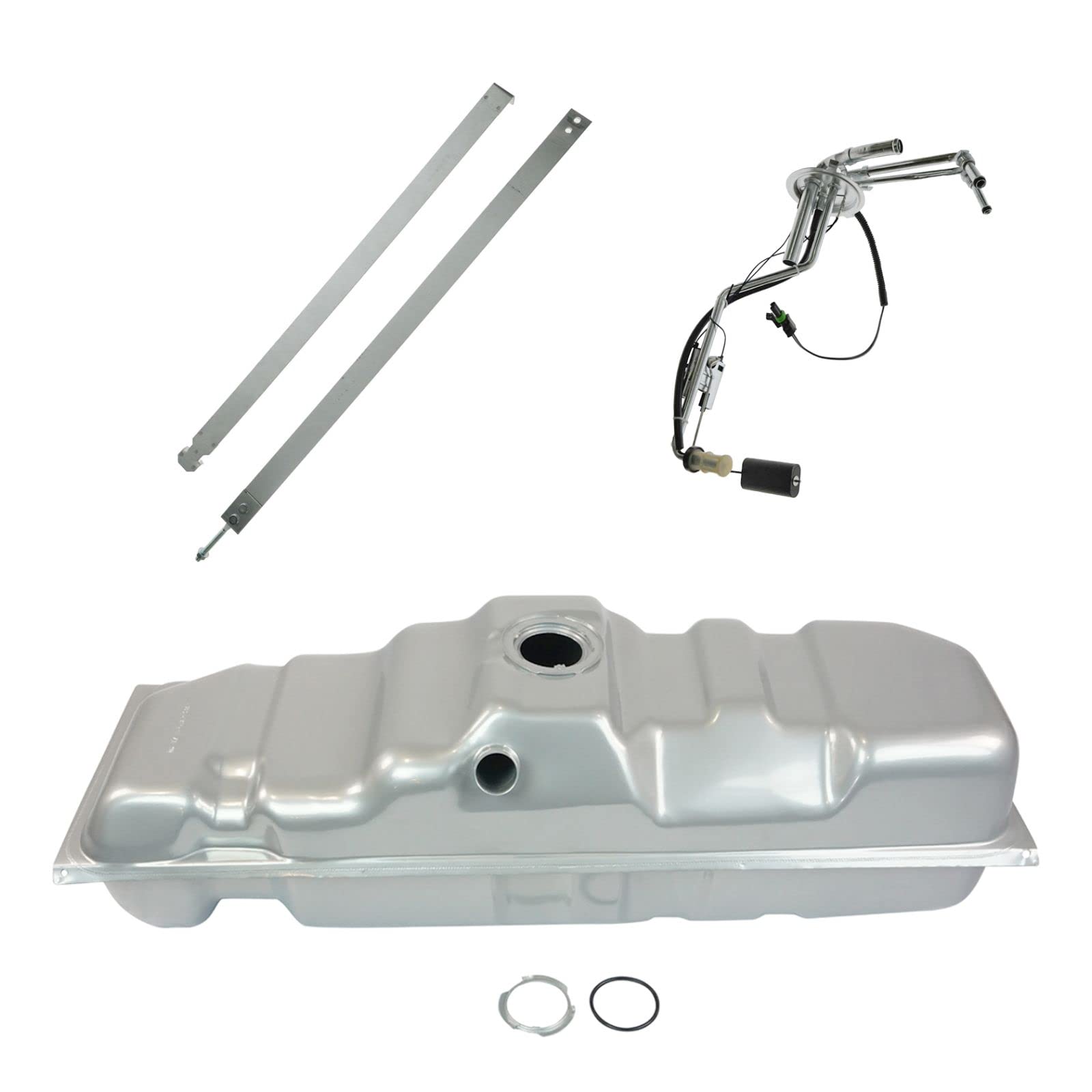 Fuel Tank Kit with Sending Unit & Straps - Compatible with 1988-1998 Chevy C1500 C2500 C3500 K1500 K2500 K3500 & 1988-1997 GMC - Replacement Gas Tank for Pickup Trucks - Perfect for Off-Roading, Towing & Daily Commuting