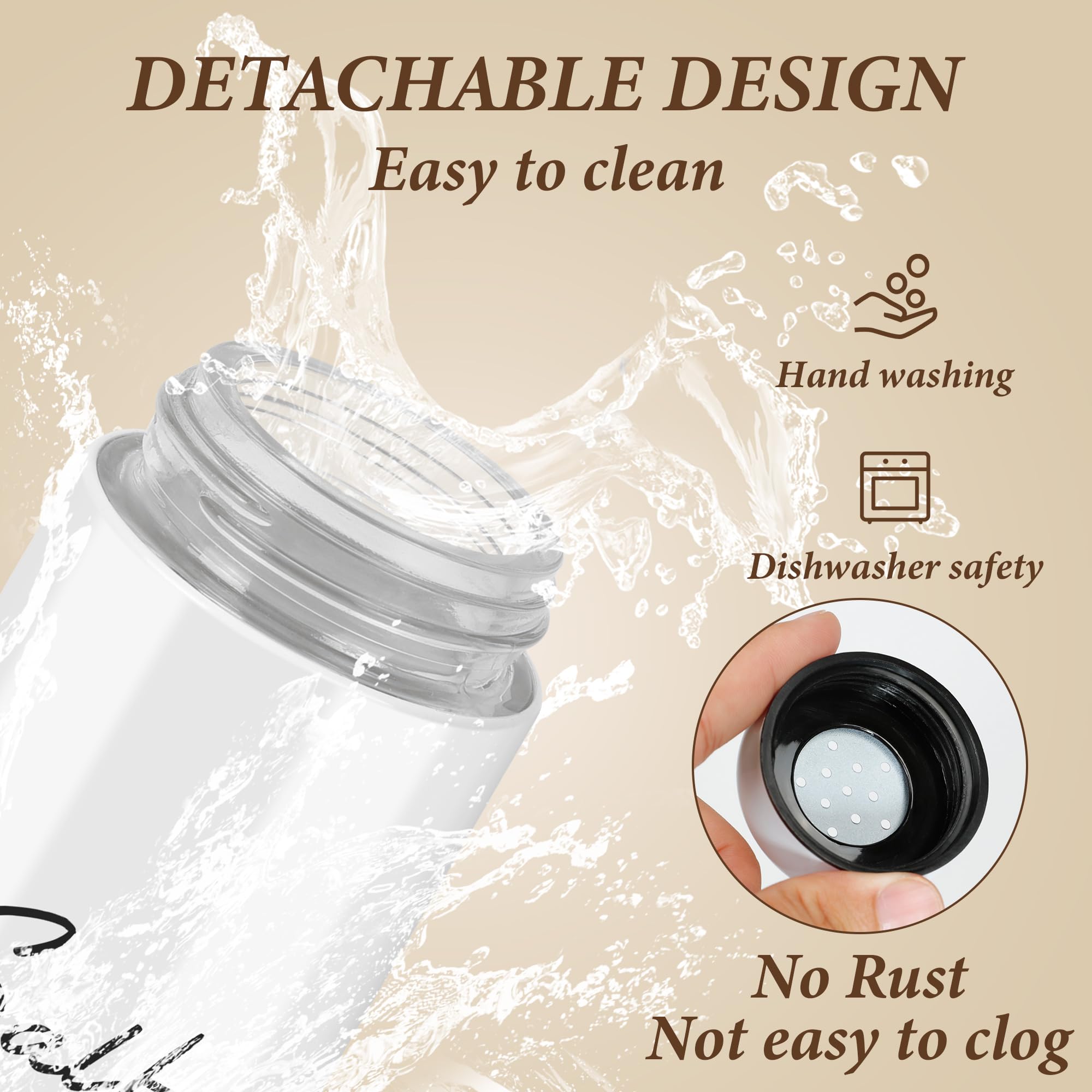 Premium Salt and Pepper Shakers Set - Refillable Stainless Steel Kitchen Accessories for Cooking & Dining | Elegant Black & White Design | Perfect Housewarming Gift, Christmas Present & Countertop Decor