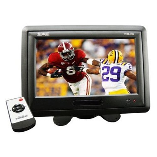 Absolute PHM709B 7-Inch TFT-LCD Headrest Monitor with Remote - Car, Home & Office Use for Entertainment & Presentations