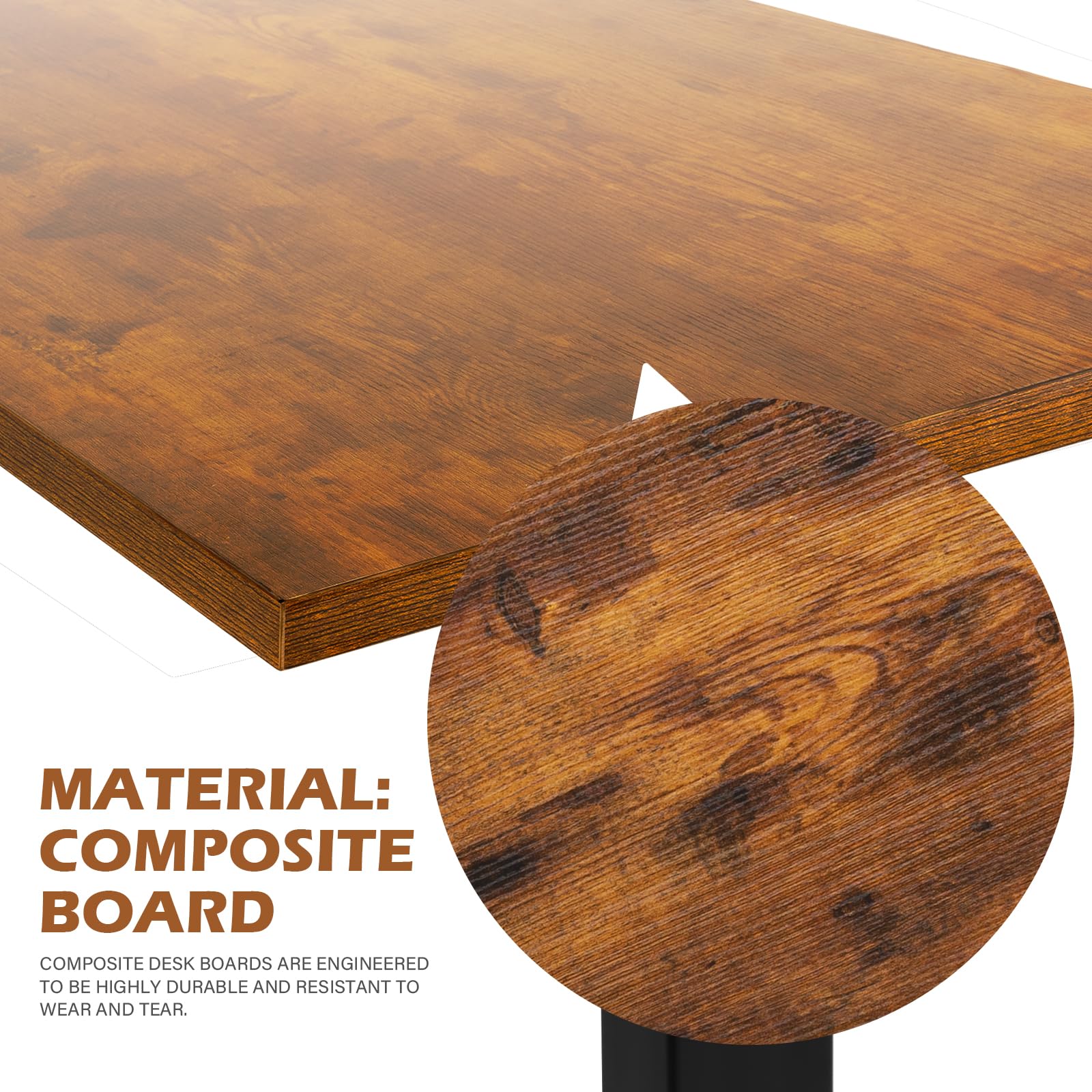 TOPSKY Solid Oak Adjustable Standing Desk Table Top - 54