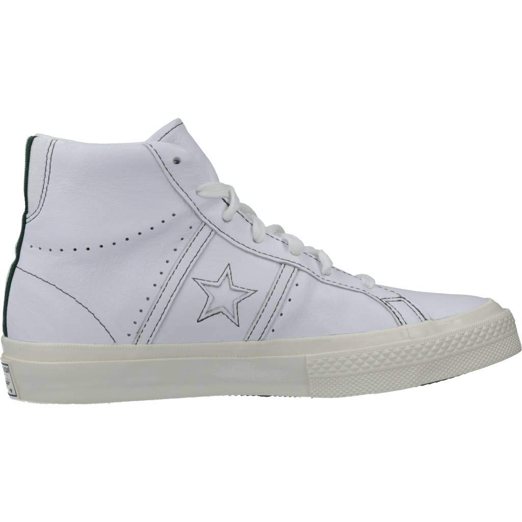 Converse Unisex Adult One Star Academy Hi Sneakers - White/Fir/Egret - Size 11 | Classic High-Top Canvas Shoes for Men & Women | Perfect for Casual Wear, Street Style & Skateboarding