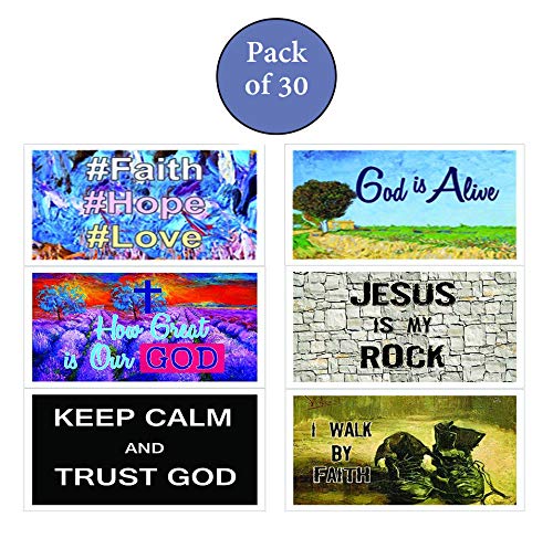 Christian Inspirational Bible Verse Postcards (30-Pack) - How Great is Our God Theme - Scripture Prayer Cards - War Room Decor - Perfect for Bible Study, Church Events & Spiritual Encouragement Gifts
